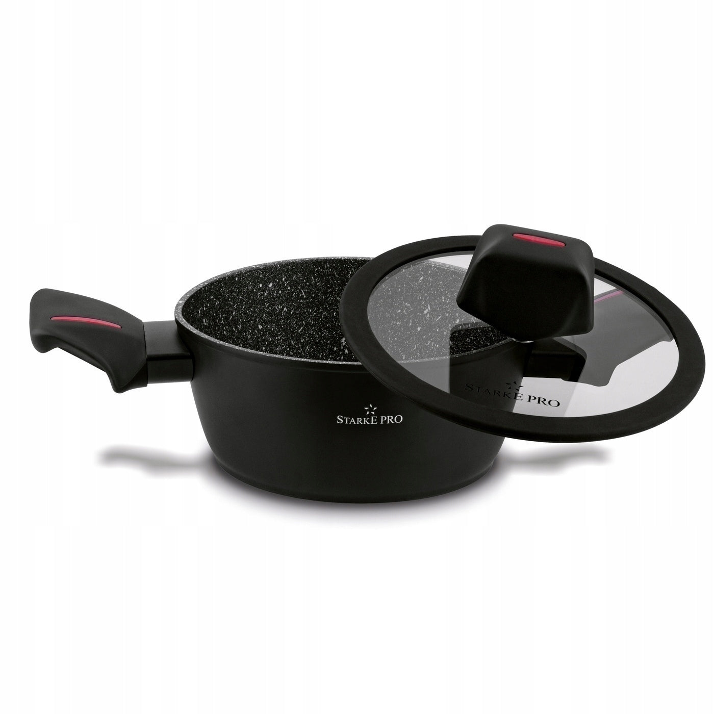 Set of POTS INDUCTION STRONG COATING Gas Starke Pro Piccante 16/20/24/28 Additional information suitable for ceramic cooker suitable for electric cooker suitable for gas cooker suitable for induction cooker cover included