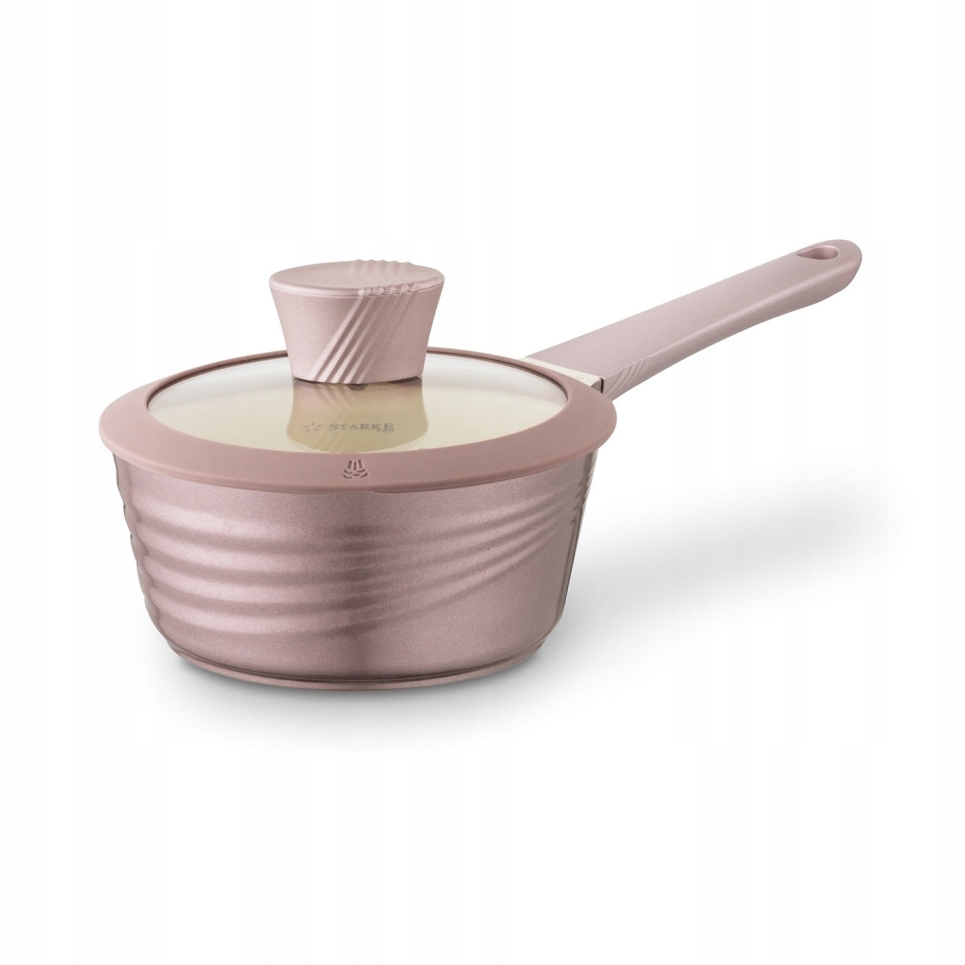 Set of POTS Induction CERAMIC GAS Starke Pro Naturale Rose Gold 10 el Color pink