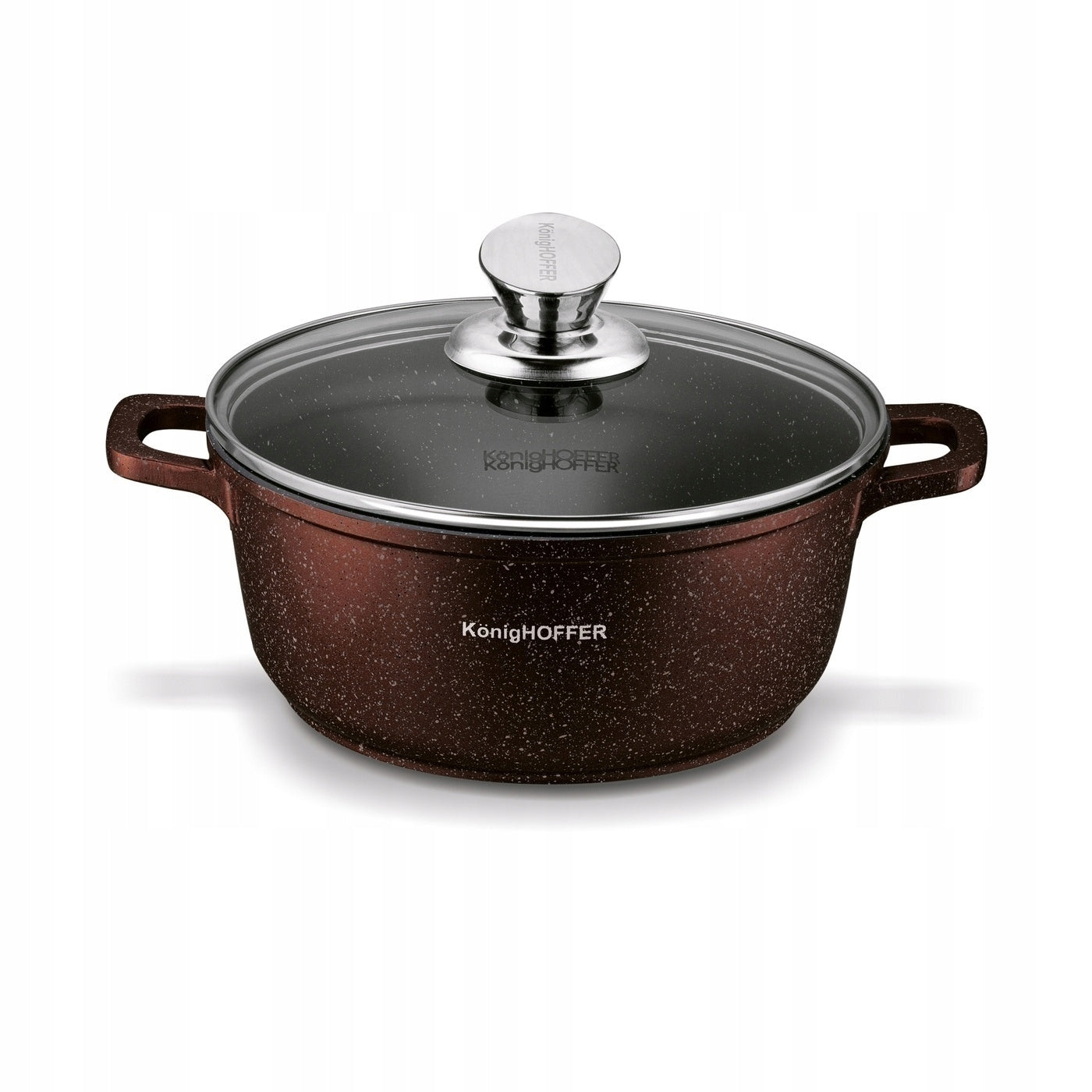 Set of POTS Induction with LID GAS SOLID Konighoffer Pollo Brown 12el Coating type non-stick