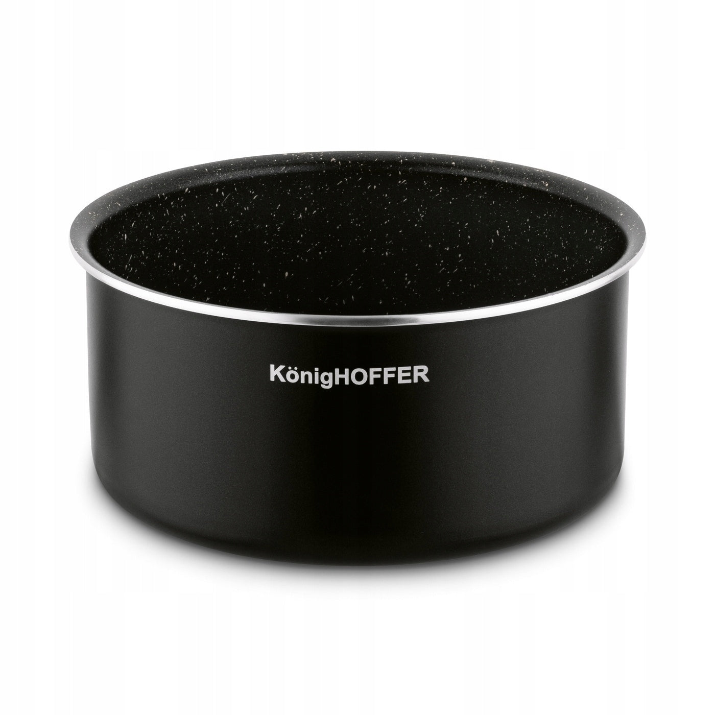 Set of POTS WITH DETACHABLE HANDLE INDUCTION Gas Konighoffer Spinel Black 4 el Brand Konighoffer