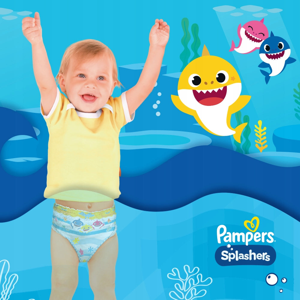 Set of Pampers Splashers Diapers, size 4-5, 9-15kg, 11 pieces x2 Manufacturer code Pieluszki Pampers Splashers 4-5 11szt.