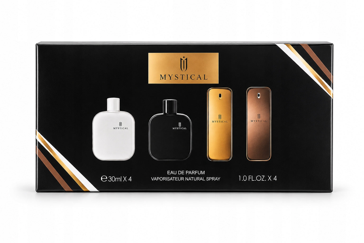 Set of Perfume Men's Set of 4 x 30 ml Mystical For Men Perfumed Water