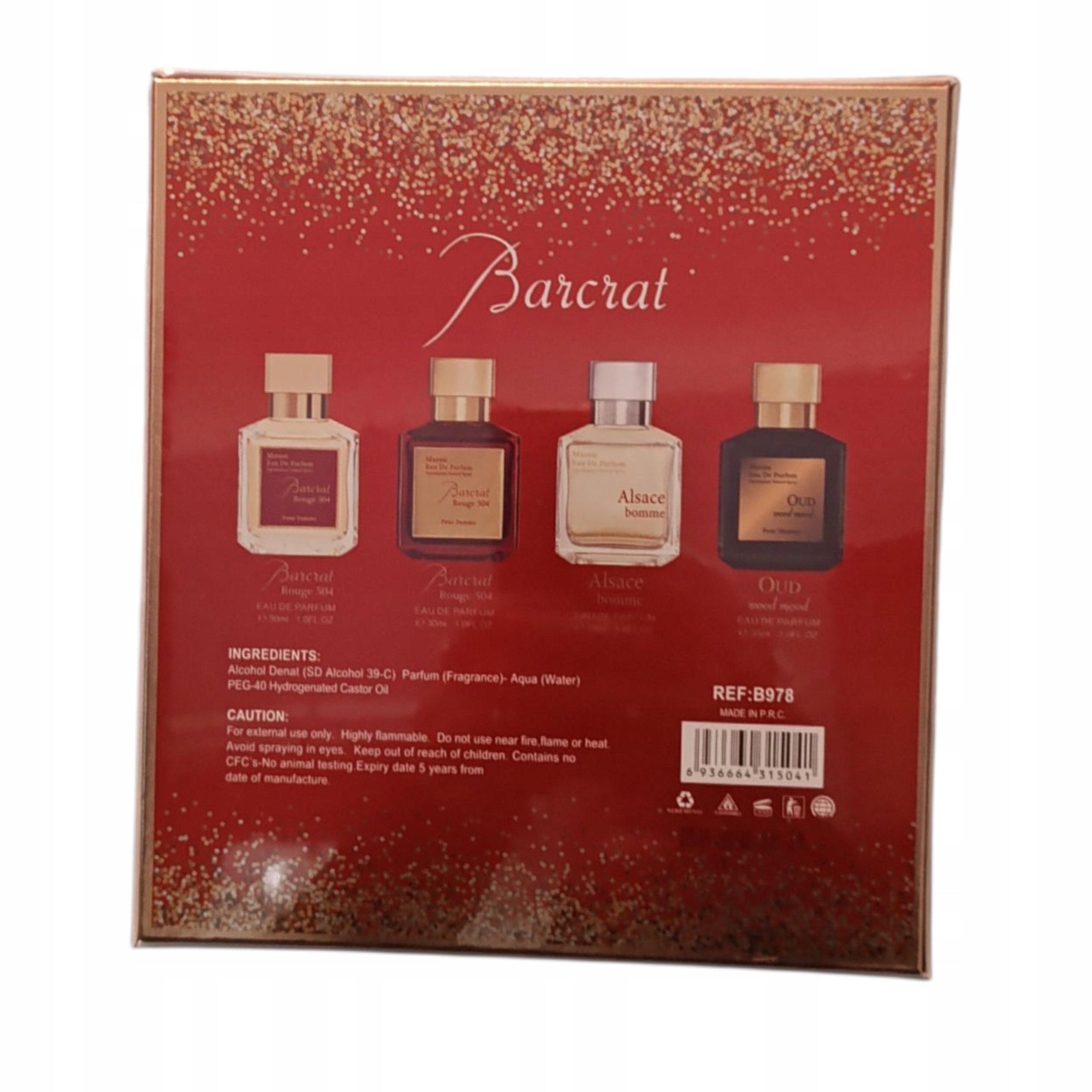 Set of Perfumes 4 x 30 ml l Perfumed Water Barcrat