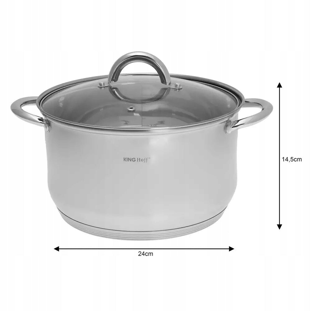 Set of Pots Set of 8 el. Induction Gas Large Brand Kinghoff