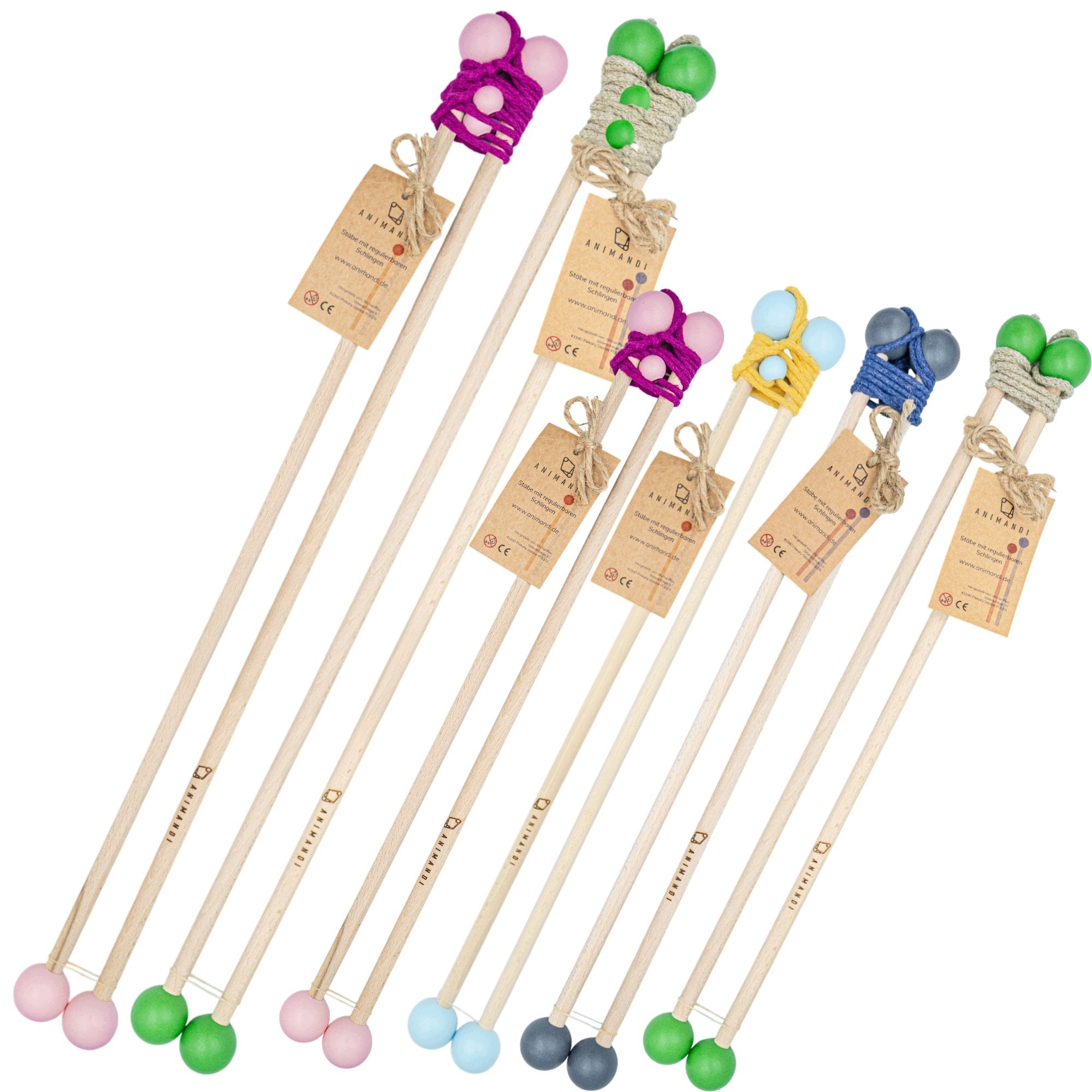 Set of Premium Animators Soap Bubbles XXL 2 large + 4 small sticks ANIMANDI