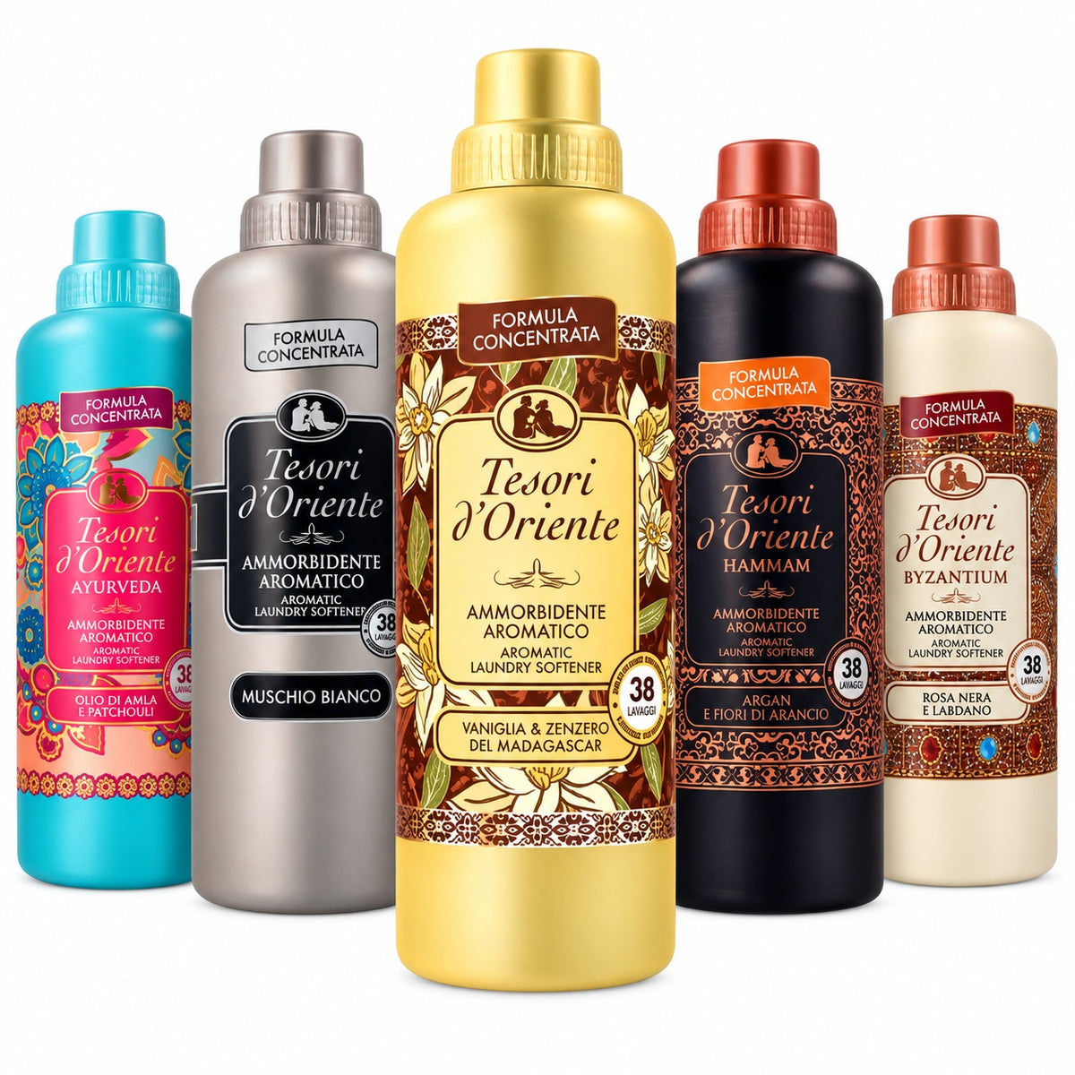 Set of Rinsing Liquids Tesori d Oriente 5x 760 ml 190 washes concentrate