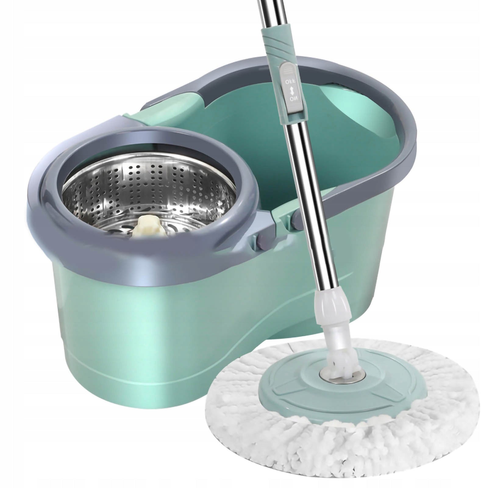 Set of Rotating Mop Buckets with Squeezer For Wet and Wet Use