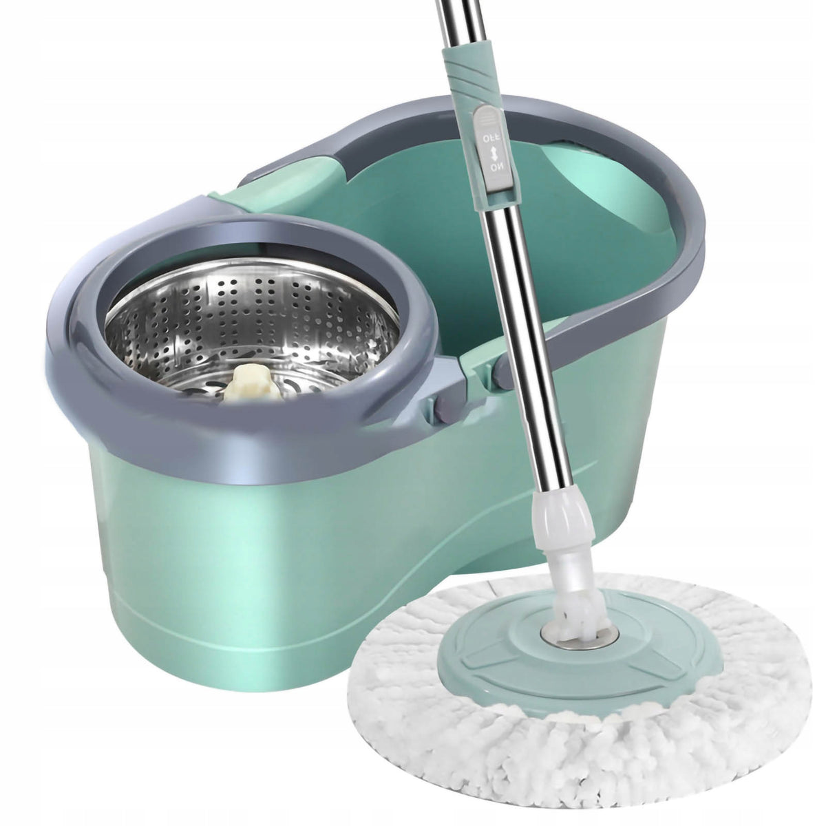 Set of Rotating Mop Buckets with Squeezer For Wet and Wet Use