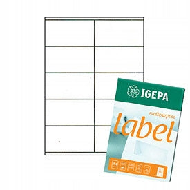 Set of SELF-ADHESIVE LABELS 105x57 100 sheets IGEPA LABELS white Manufacturer code Akcesoria Biurowe Etykiety Samoprzylepne A4