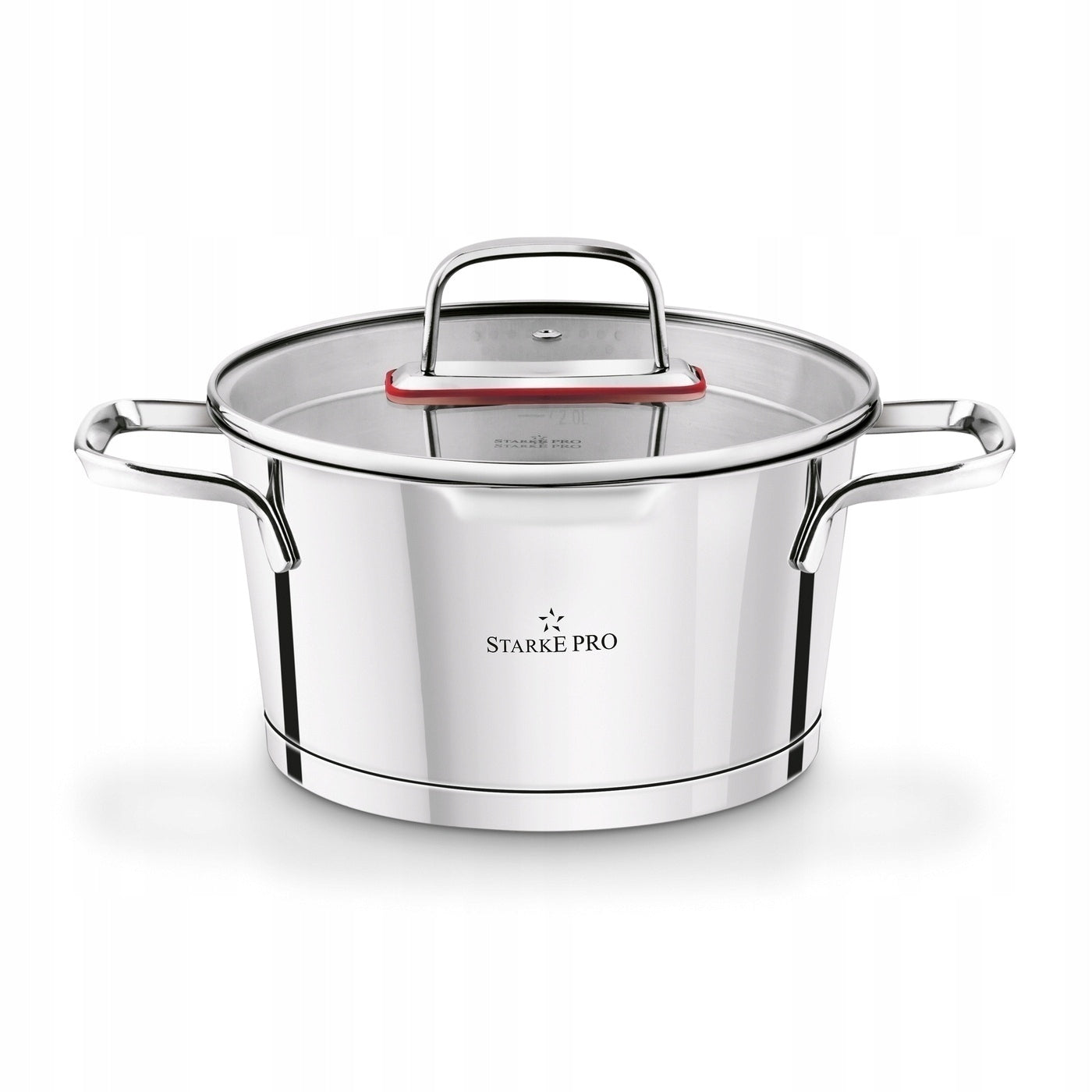 Set of STEEL INDUCTION POTS with Lid Starke Pro Speziale 16/18/20/24 Brand Starke Pro