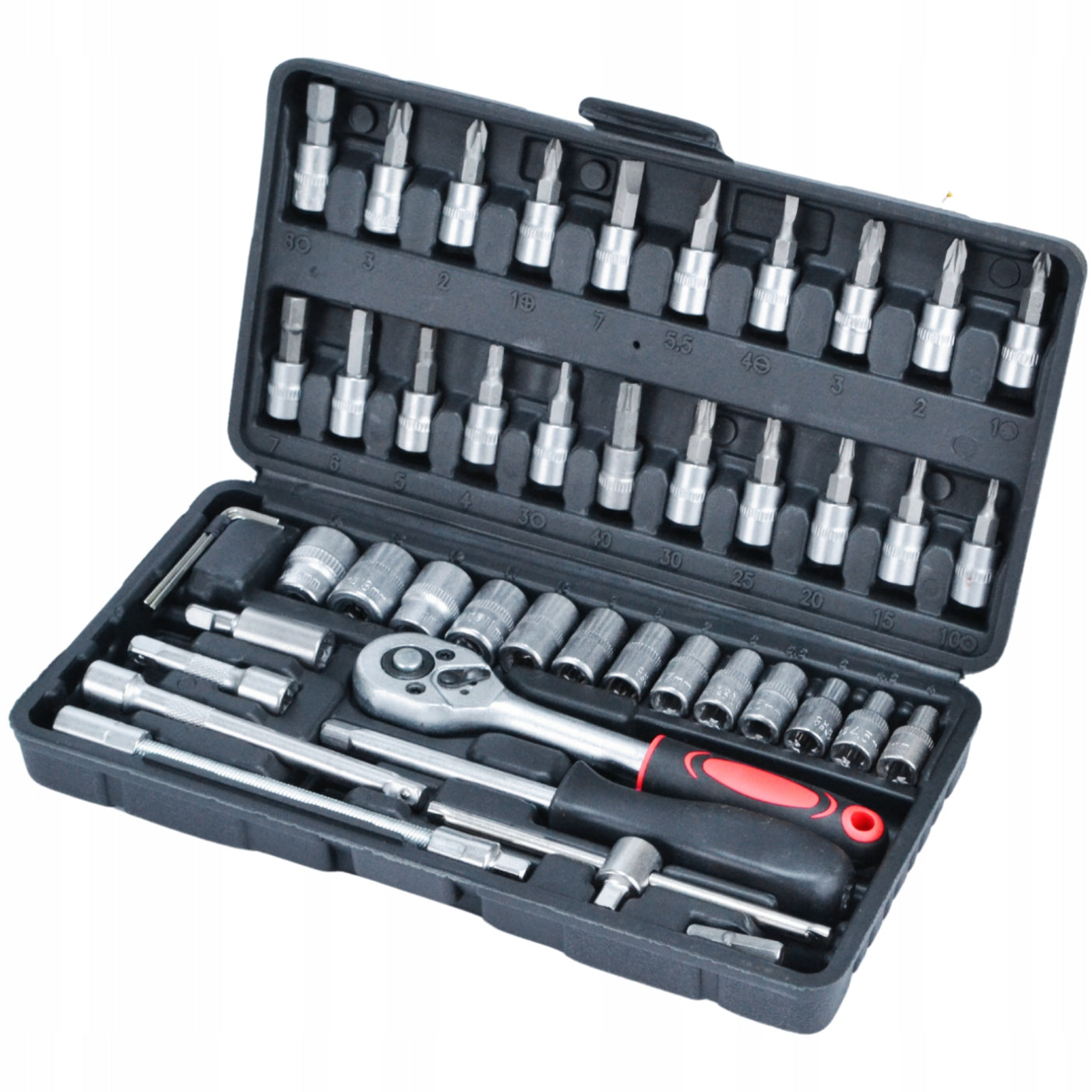 Set of Socket Wrenches BLACK 46-cz 1/4" - Set of hand tools BLACK Brand Black