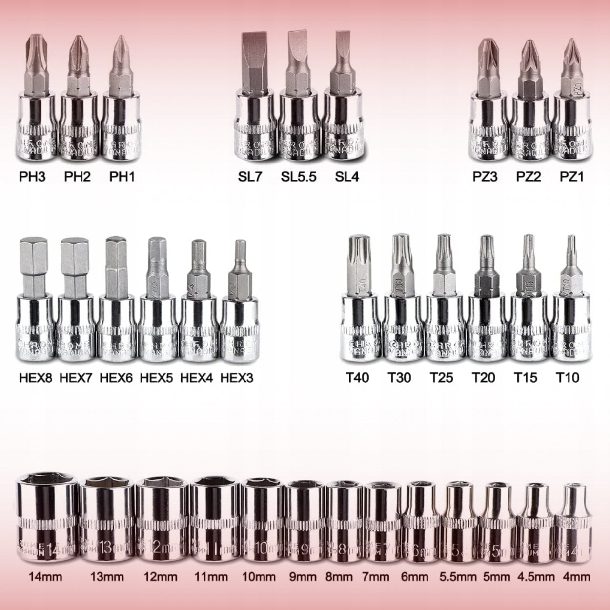 Set of Socket Wrenches Torx Socket Wrenches Suitcase Caps 46el Packaging status original