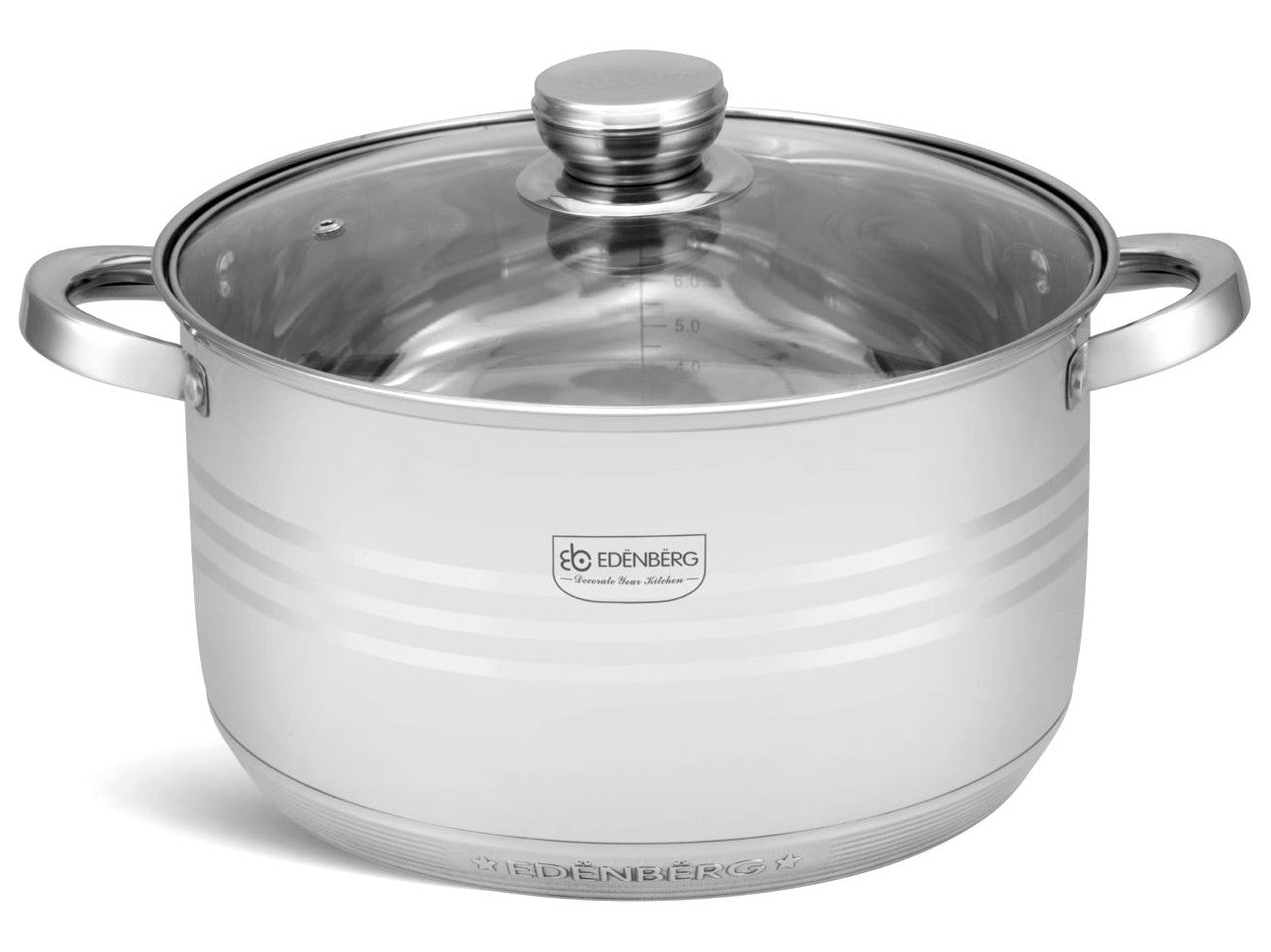 Set of Steel Pots LARGE Pots Set Induction GAS Brand Edenberg