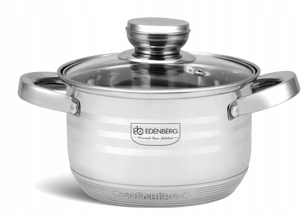 Set of Steel Pots LARGE Pots Set Induction GAS Line EDENBERG