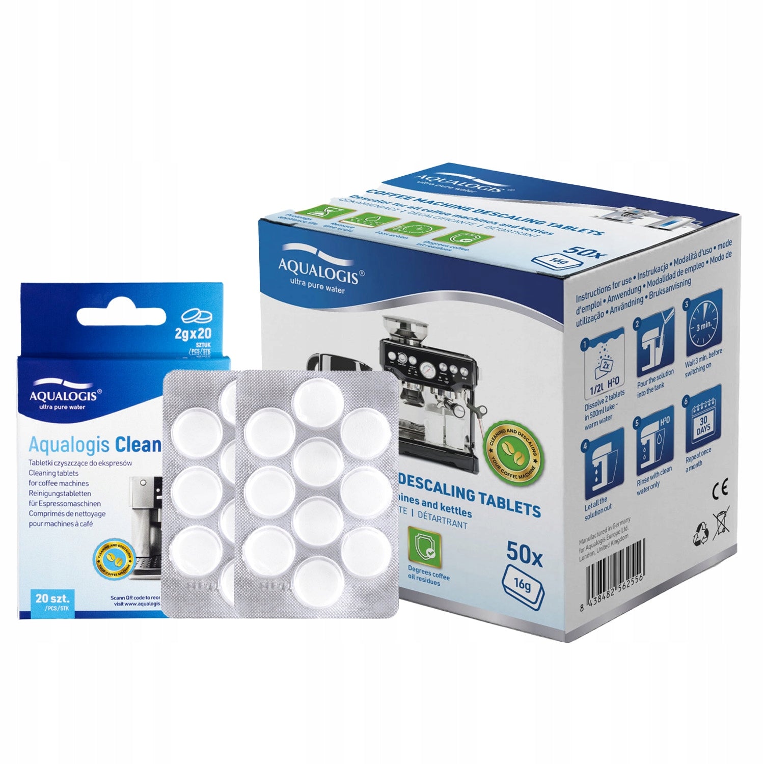 Set of Tablets for Decalc 50tab, Cleaneo 20tab