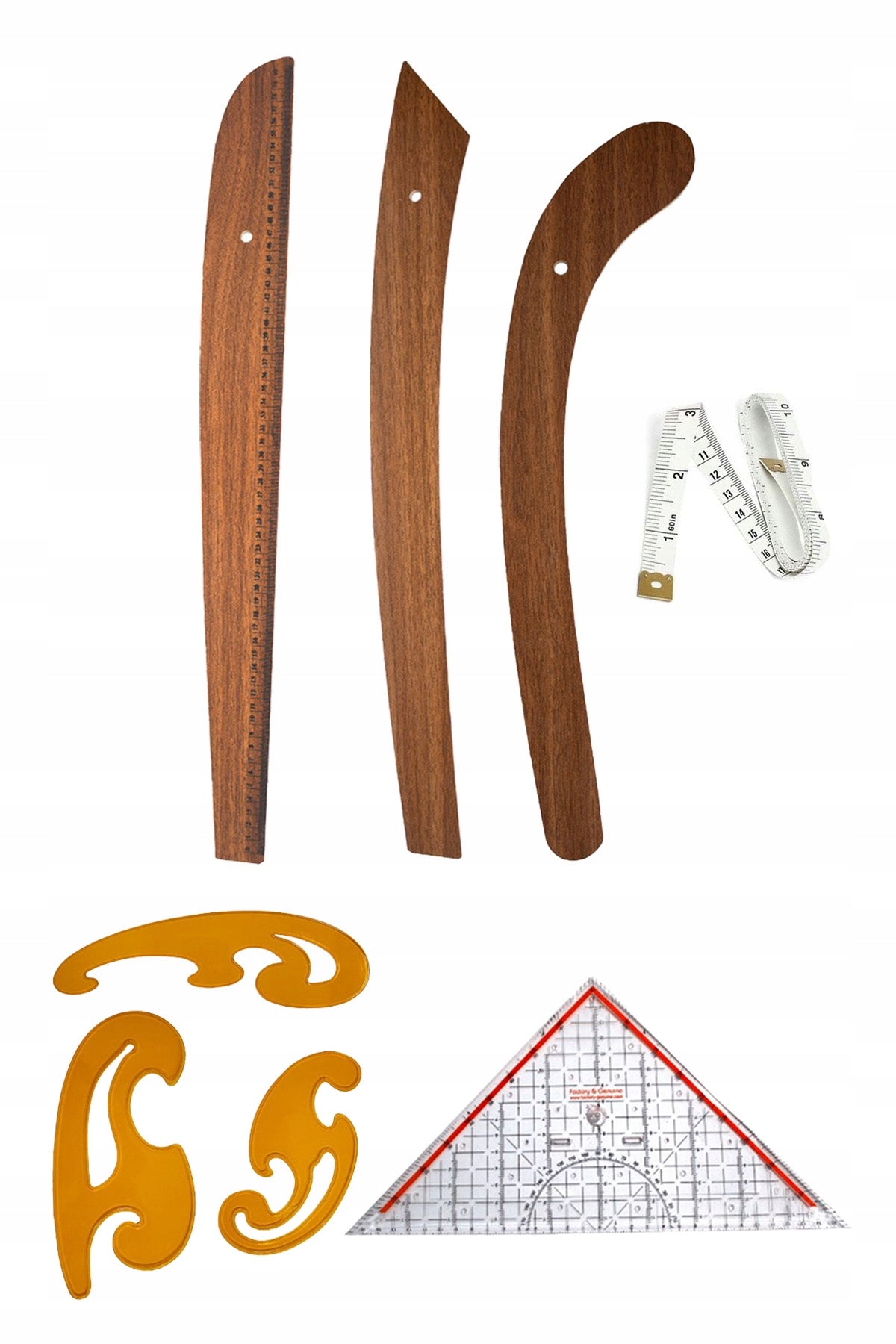 Set of Tailor Rulers 6pcs. – Curves, Measures, Geoderki - Sewing Hobby