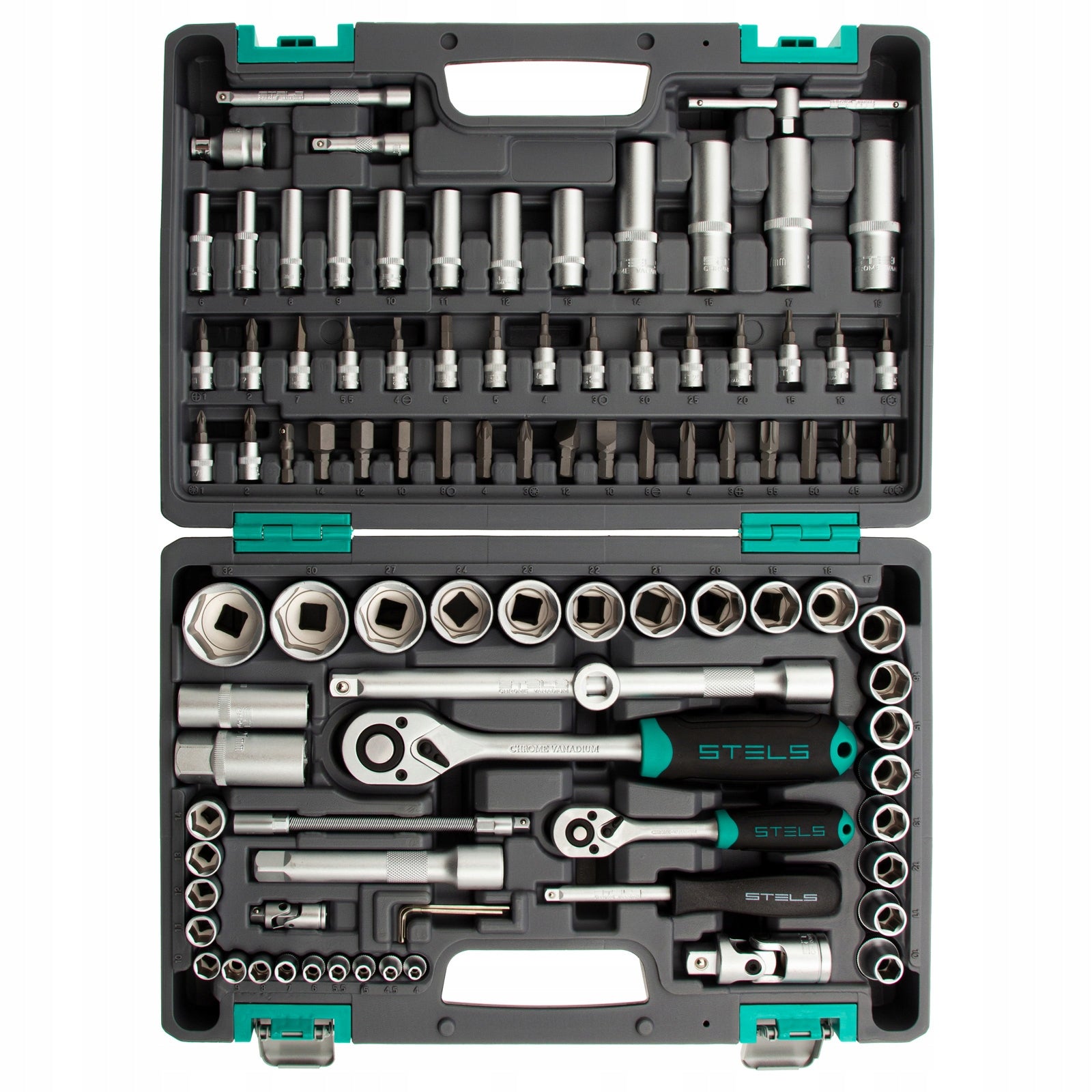 Set of Tools, Elements, Keys + Tool Case, 94 el. - Stels
