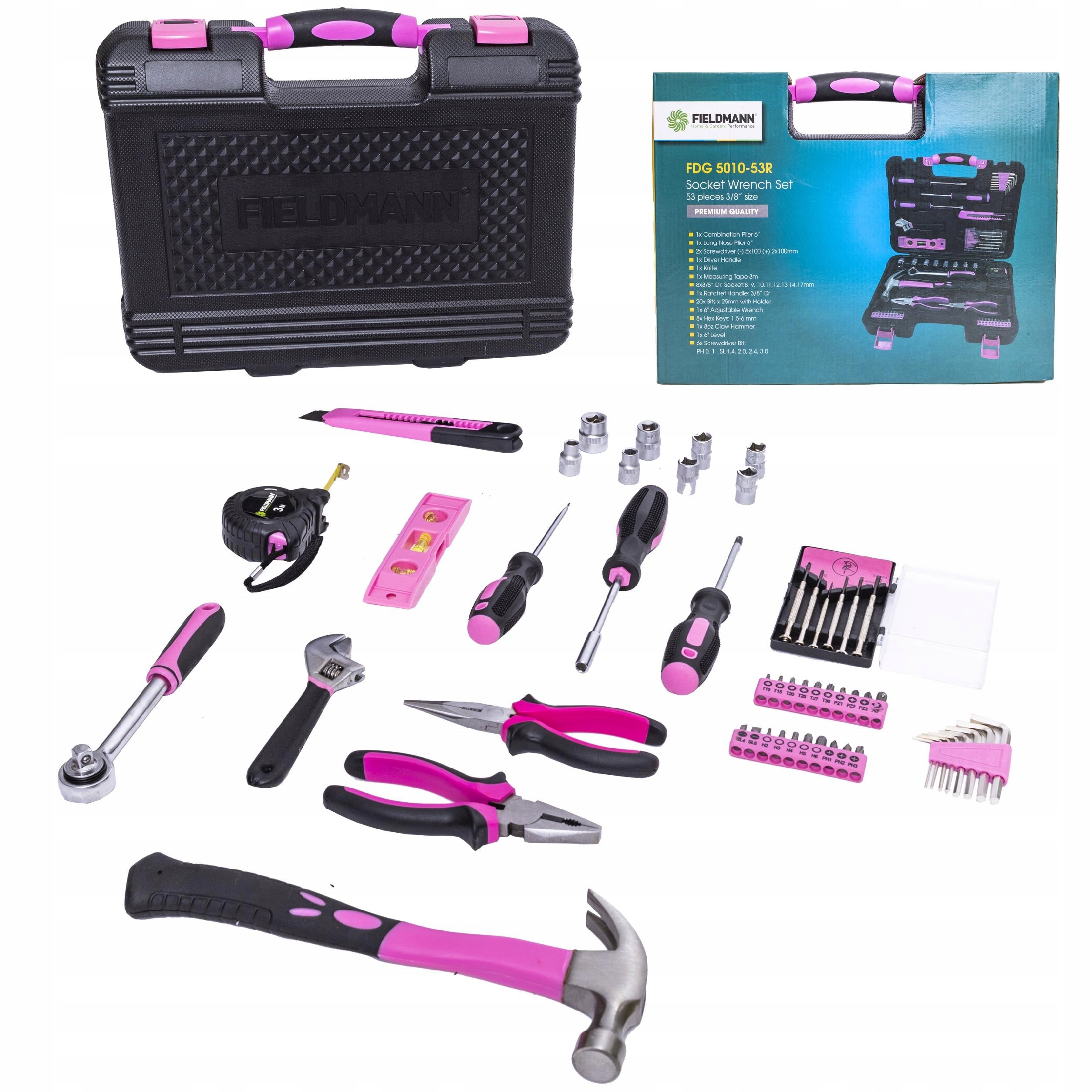 Set of Tools for Women Fieldmann FDG 5010-53R 53 Bit Elements Caps EAN (GTIN) 8590669251018