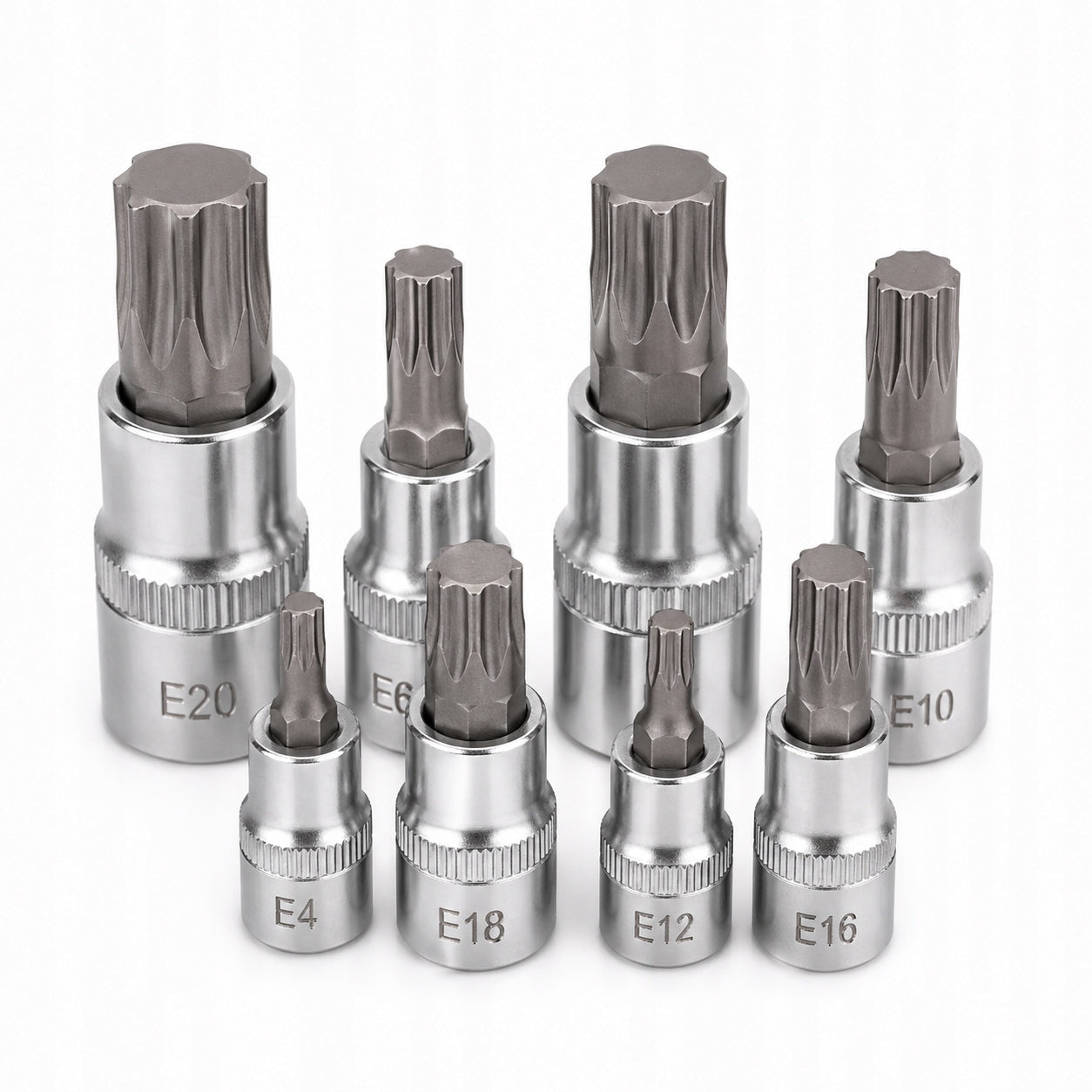 Set of Torx 8el Bits T E4-E24 Socket Wrenches Workshop Strong Manufacturer code torx 3268 końcówki gwiazdkowe montażowe