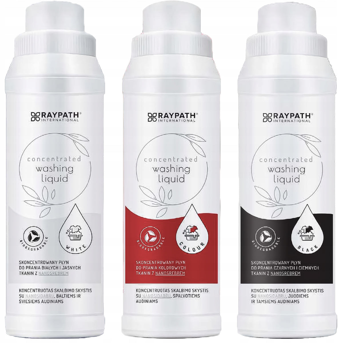 Set of Washing Liquid Black Light with Nanosilver Raypath 500ml