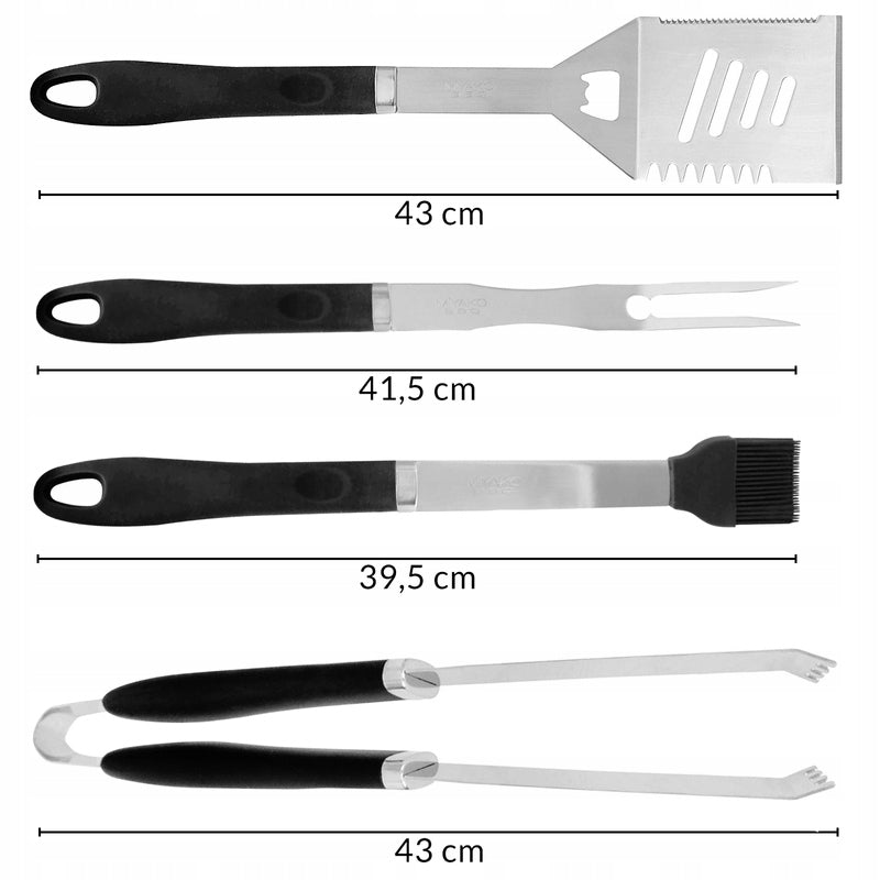 Set of accessories Grill utensils Grill pliers Stainless steel BBQ 5 el Kind set