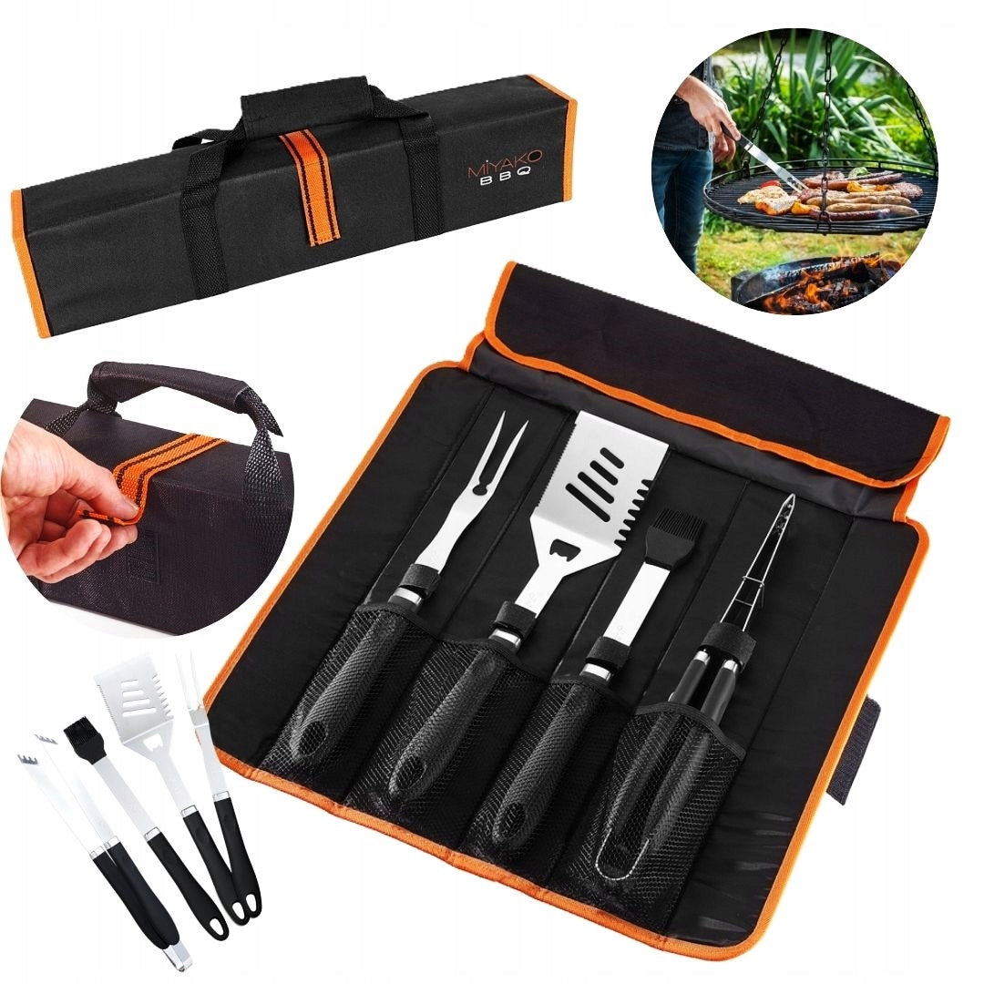 Set of accessories Grill utensils Grill pliers Stainless steel BBQ 5 el Packaging status original