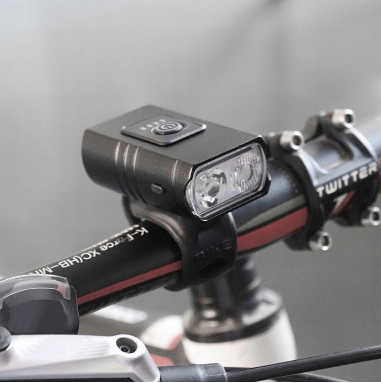 Set of bicycle lamps front+rear LED 1000 lm USB RECHARGEABLE Manufacturer code Zestaw lamp rowerowych przód+tył LED 1000 lm