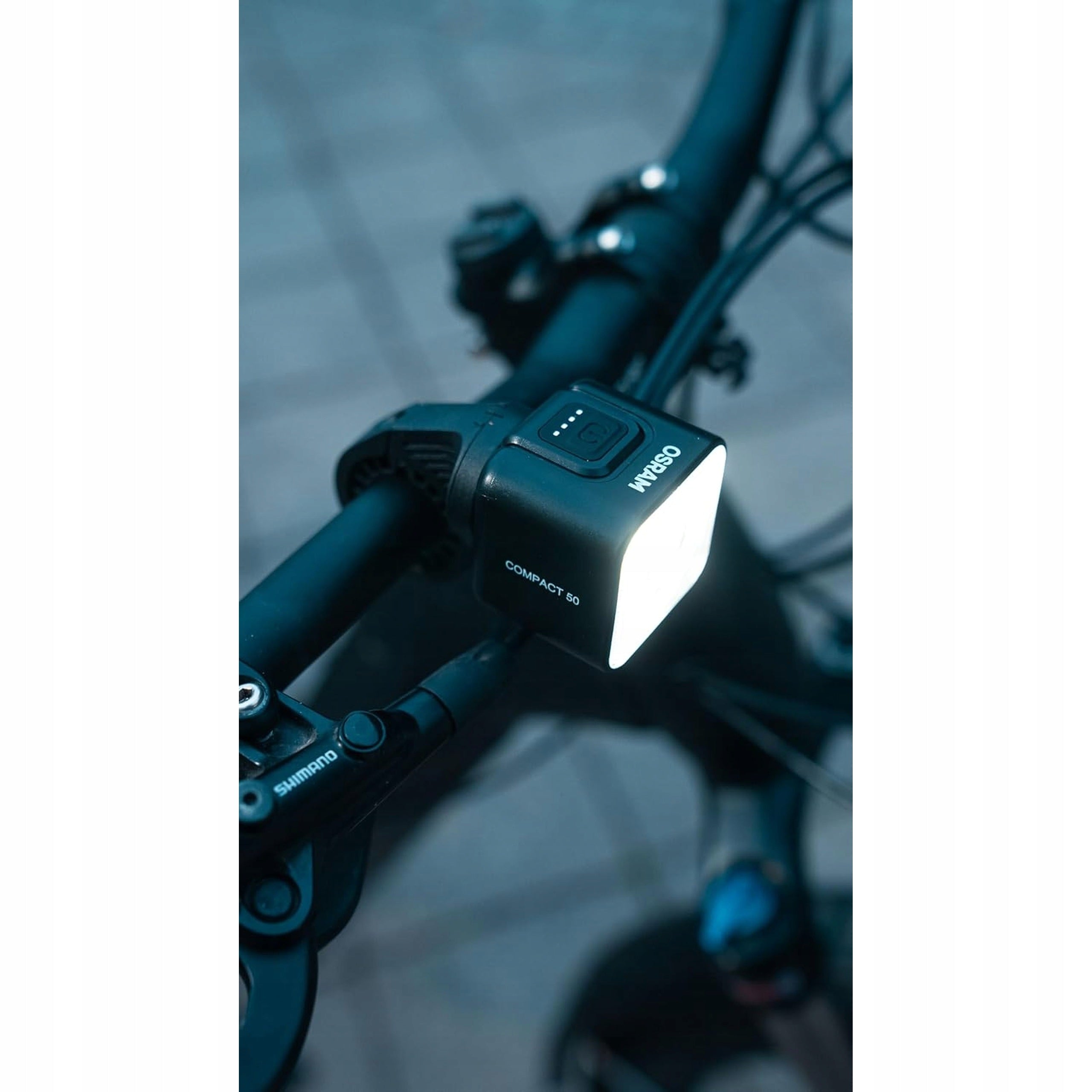 Set of bicycle lights OSRAM front and rear 50 lux StVZO USB Brand Osram