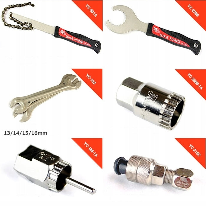 Set of bicycle tools in case BIKE HAND YC-728 Allen keys Packaging status original