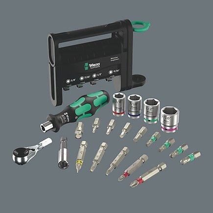 Set of bits and caps holder Tool-Check 21 parts 05049001001 Wera Manufacturer code 05049001001