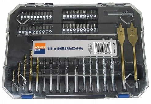 Set of bits and drills 2-22mm for wood, stone, milling WORKERS BEST Manufacturer code 9005426743808