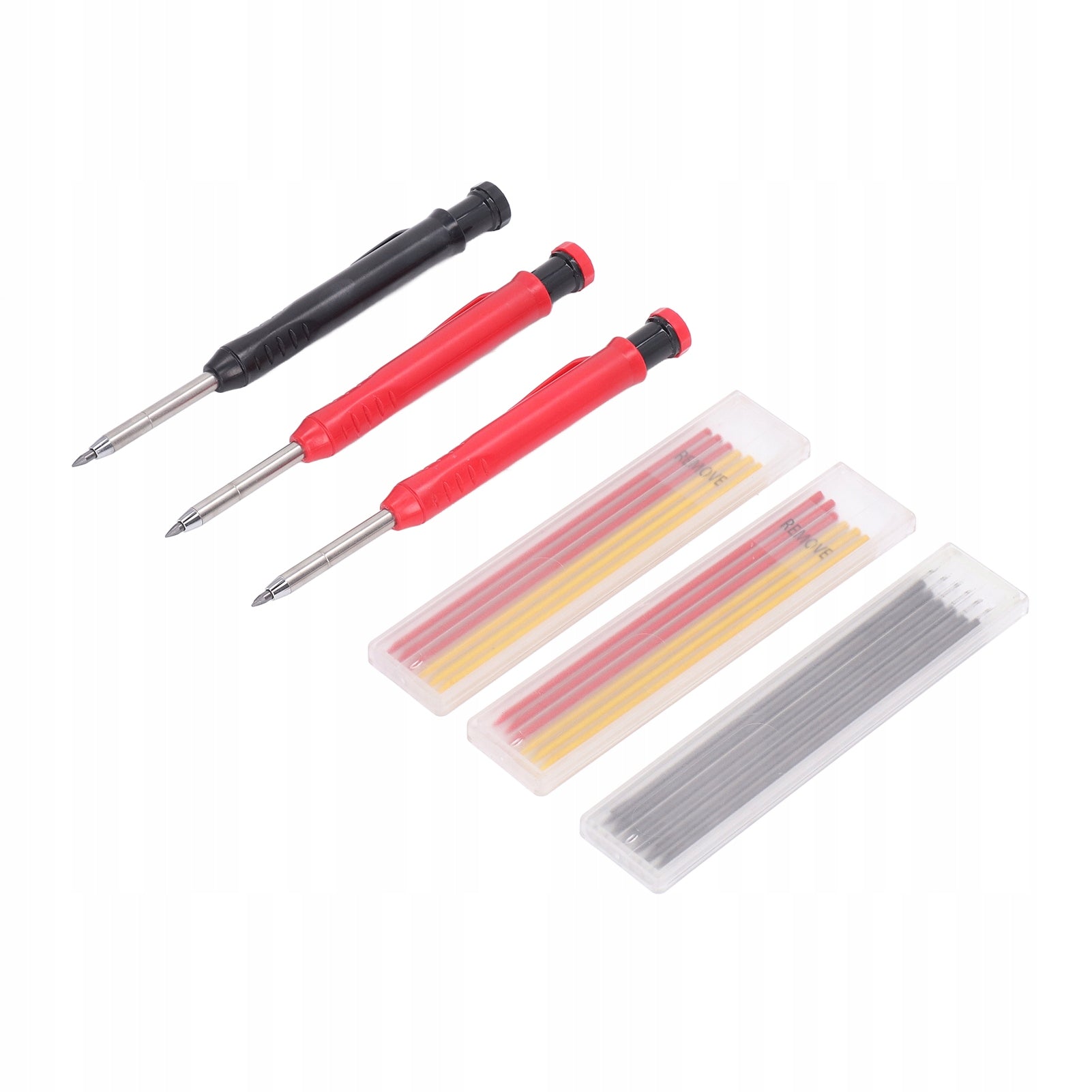 Set of carpentry pencils with cartridge, mechanical marker with long X4 Brand no brand