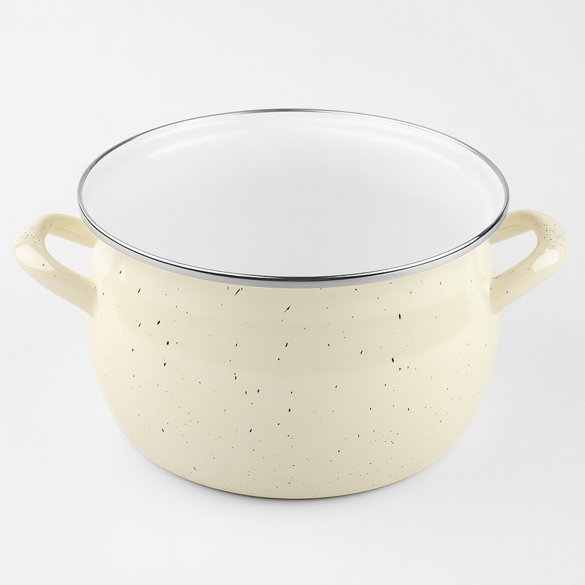 Set of cream enamel pots Helena 10 piece marble Packaging status original