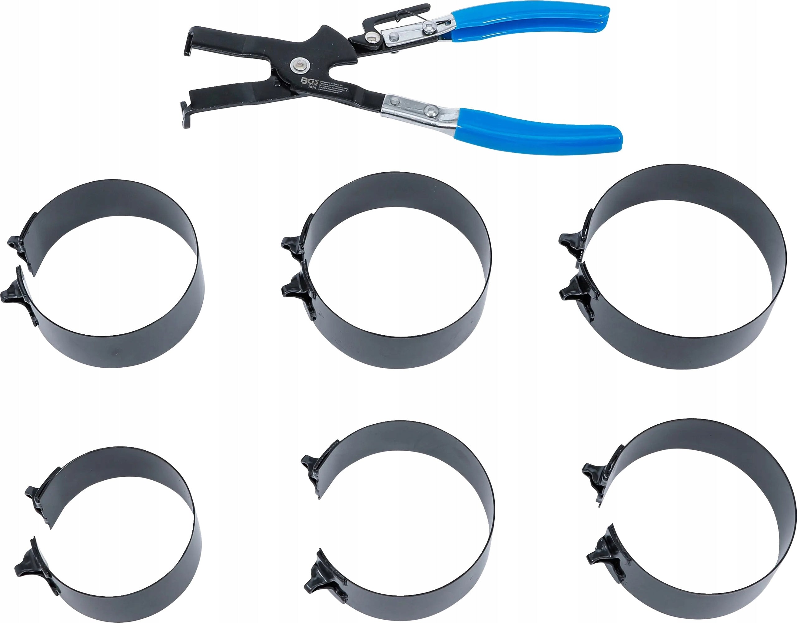 Set of crimpers belts for removing piston rings 7 pcs. BGS-Germany Brand BGS Technic