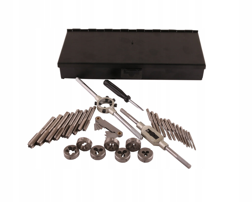 Set of dies and taps M3-M12 made of HSS steel 32el. WARYŃSKI Number of items in the set 32