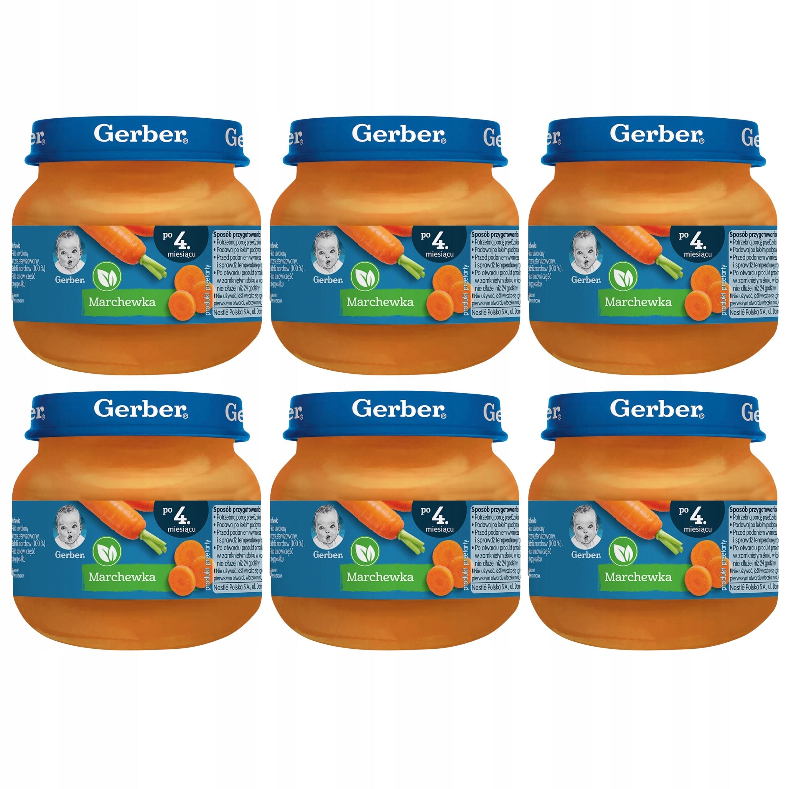 Set of dinners Gerber carrot after 4 months 80g x6