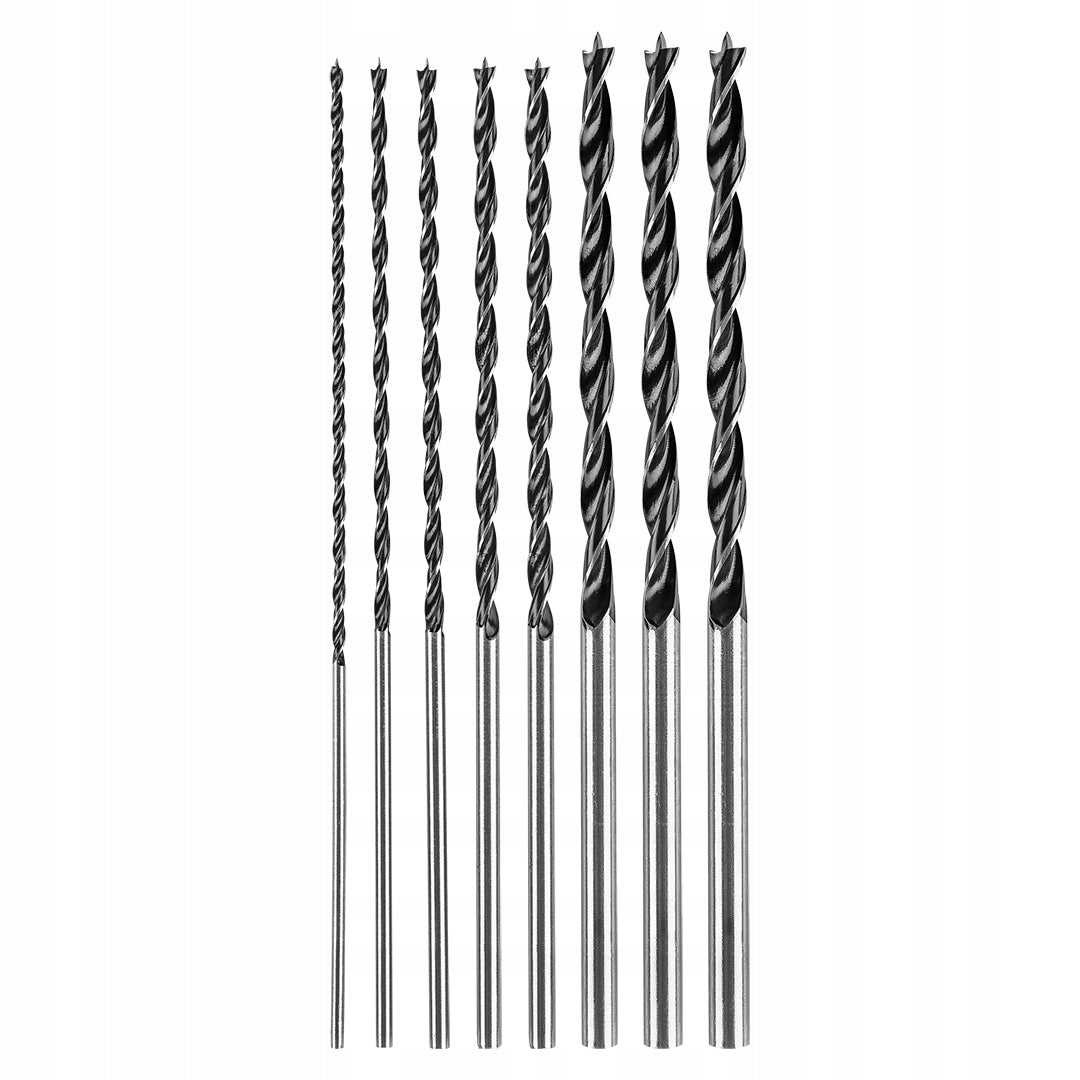 Set of drill bits for wood, extended: 4, 5, 6, 7, 8, 10, 12x300mm 7 pcs