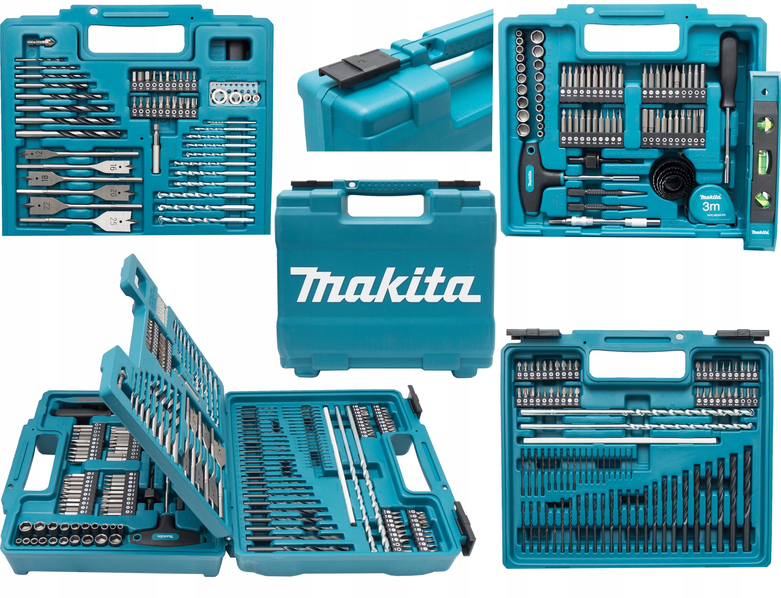 Set of drills and bits Makita E-06270 212 accessories Case case Brand Makita