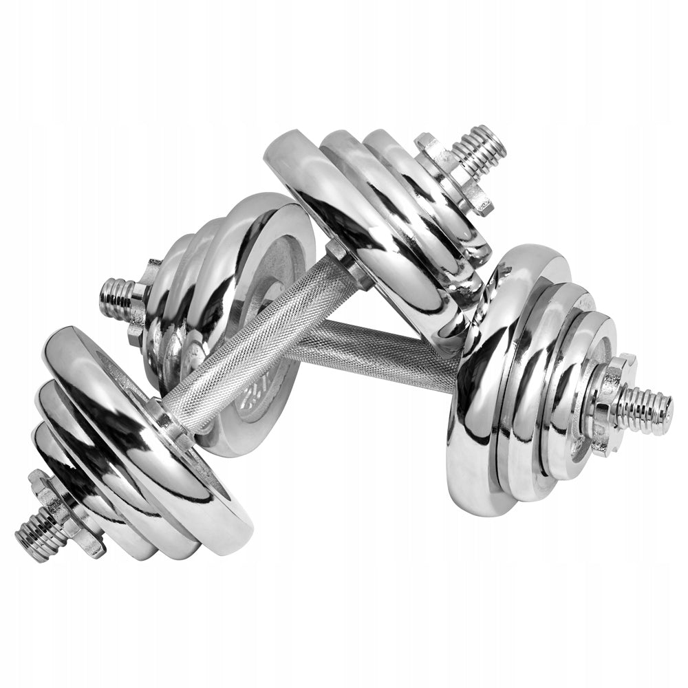 Set of dumbbells Alpin DB-20KG dumbbells 2x10 kg adjustable chrome suitcase Packaging status original