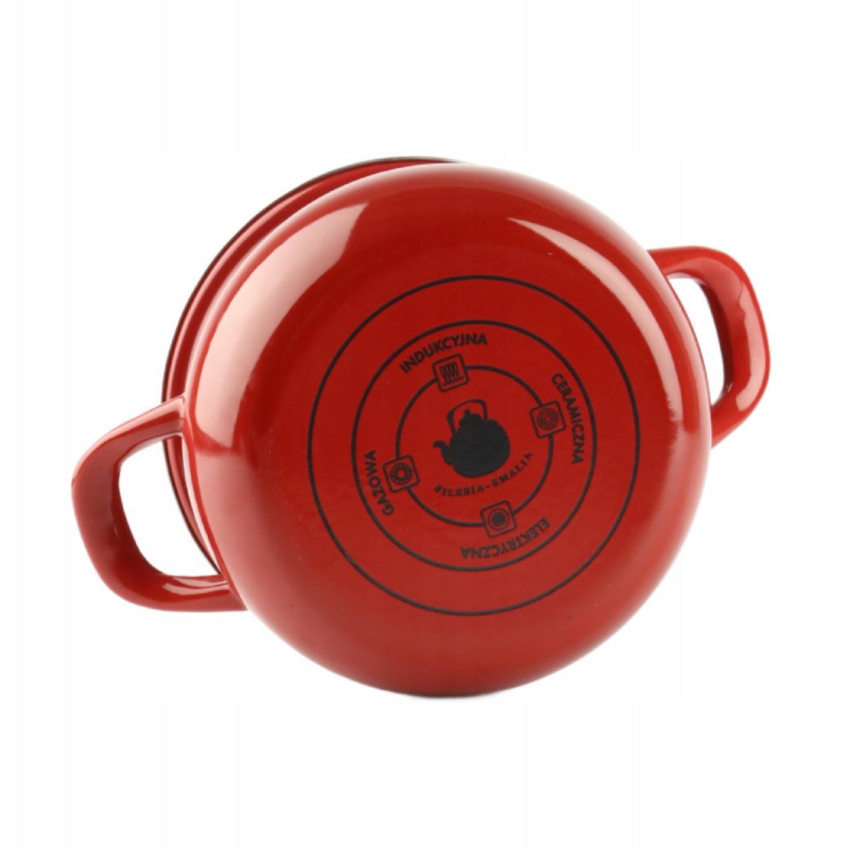 Set of enamel pots red Helena 1,9 / 3 / 4L / 5,5L INDUCTION Line Helena