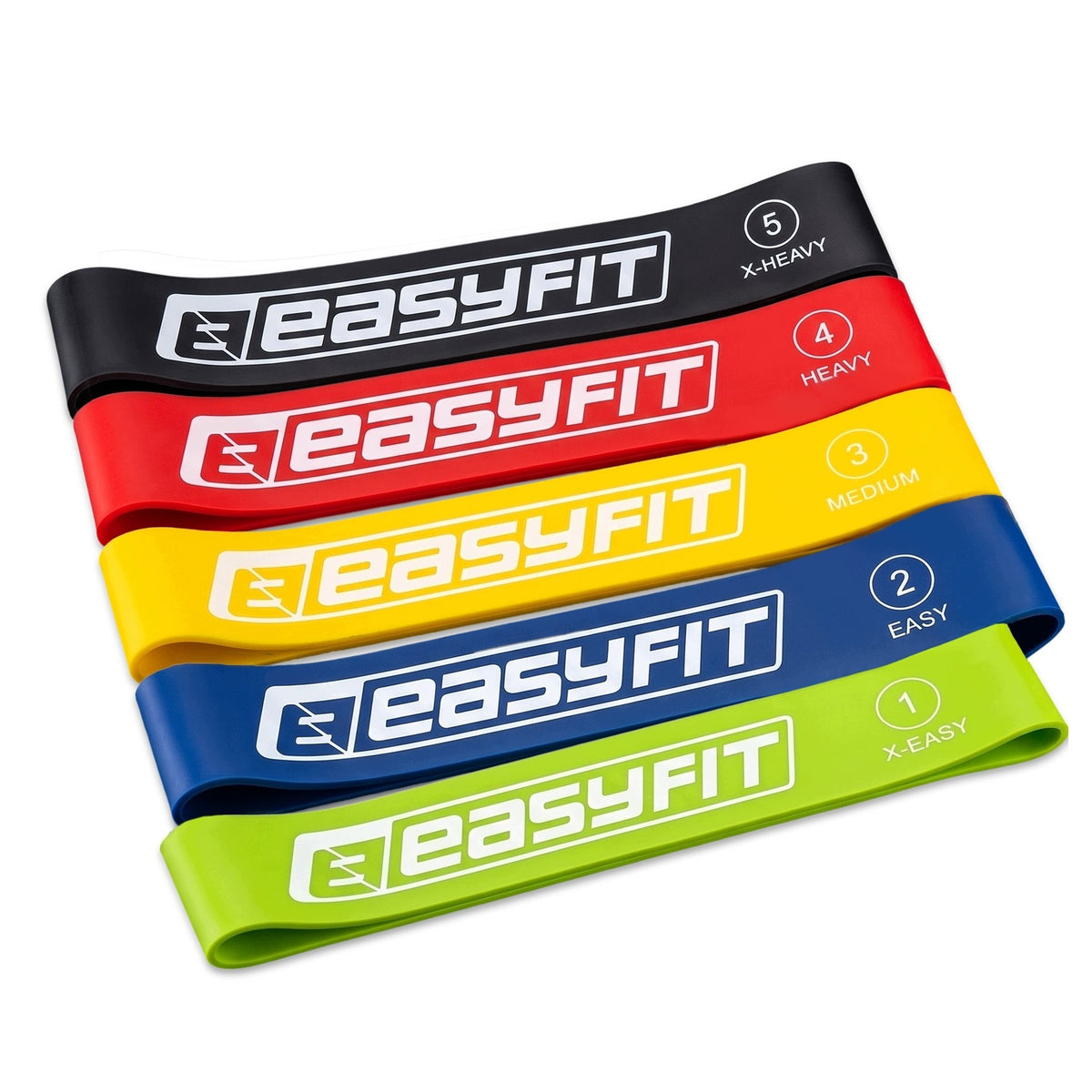 Set of exercise rubbers EasyFit BrightBand 5 pcs