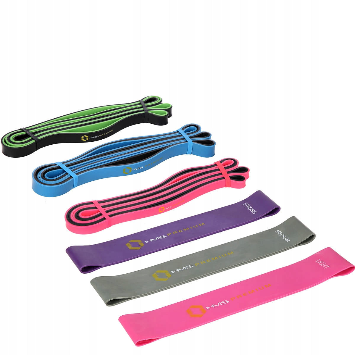 Set of exercise rubbers GU04 GU06 Premium HMS Brand HMS