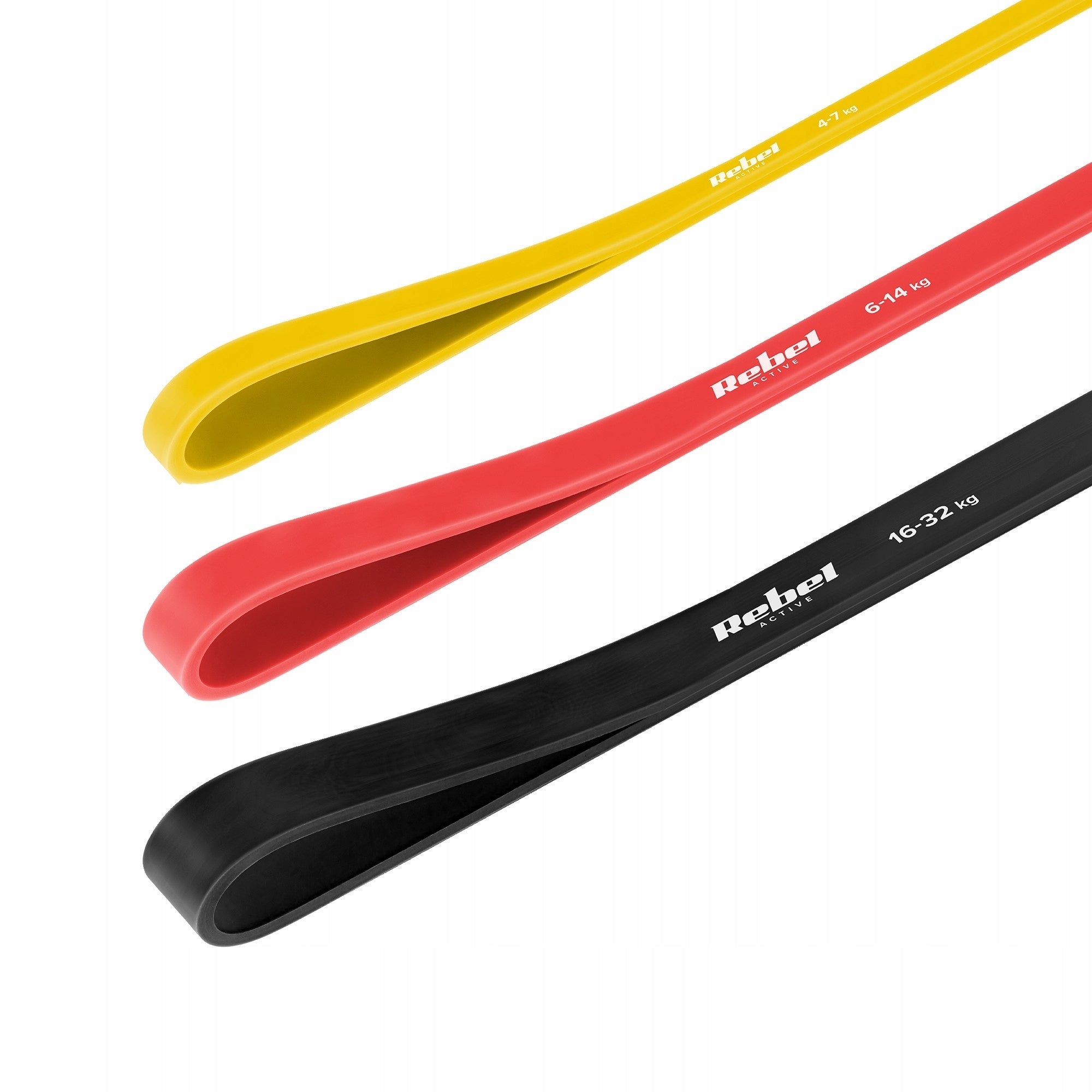 Set of exercise rubbers TPE Power Band PT-S3 4-32 kg 3 rubber TPE Rebel Packaging status original