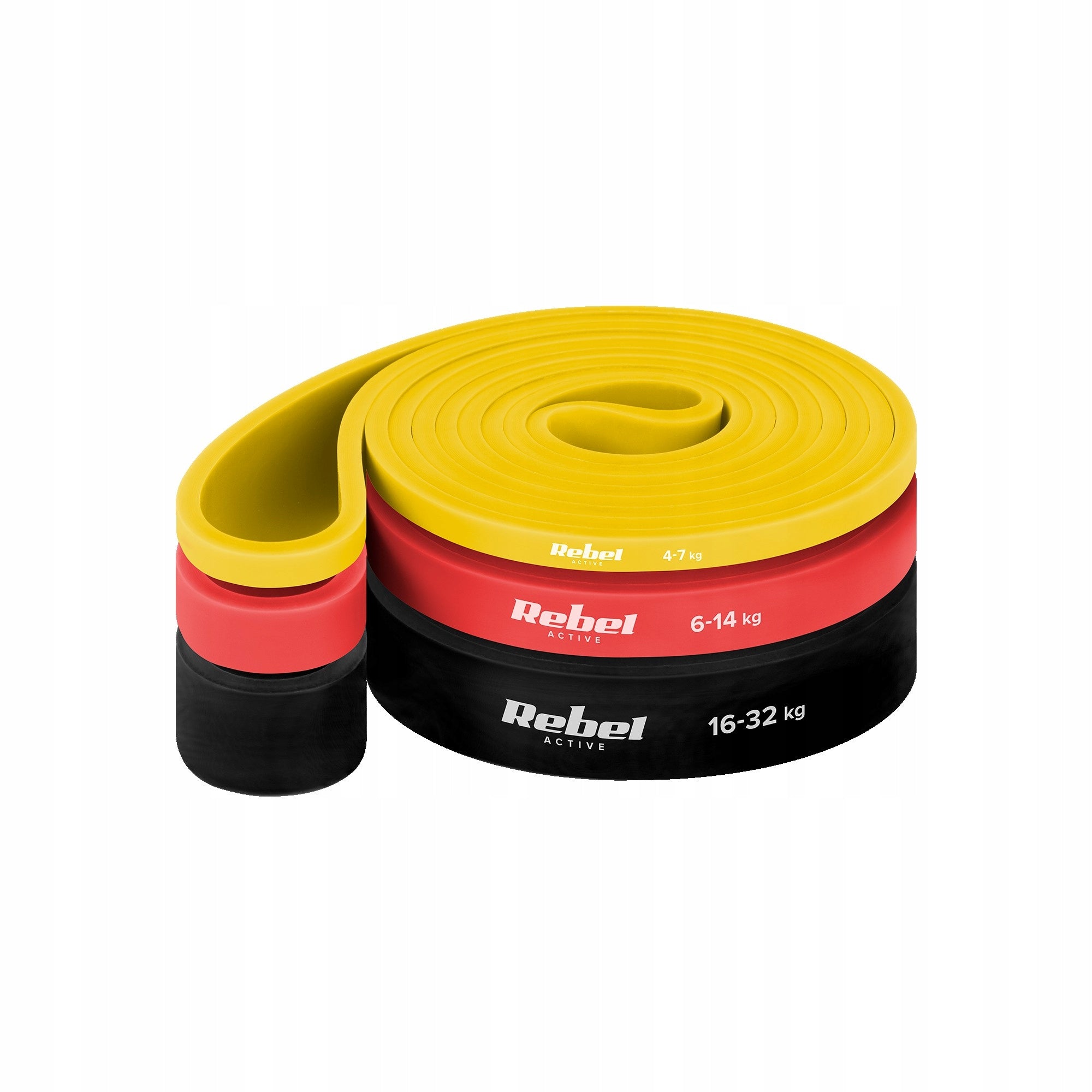Set of exercise rubbers TPE Power Band PT-S3 4-32 kg 3 rubber TPE Rebel