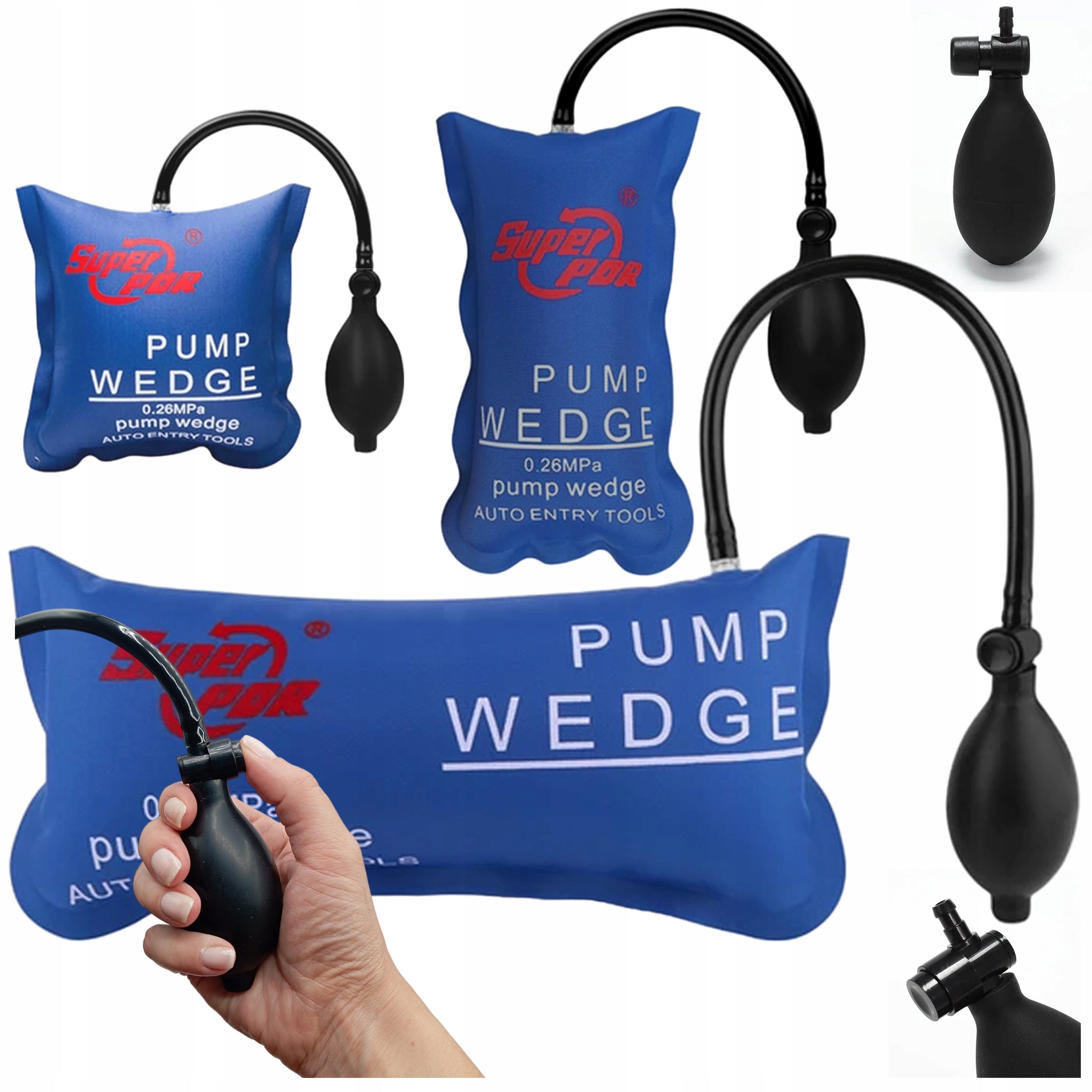 Set of expansion cushions for assembly lifts locksmith wedges 135 kg