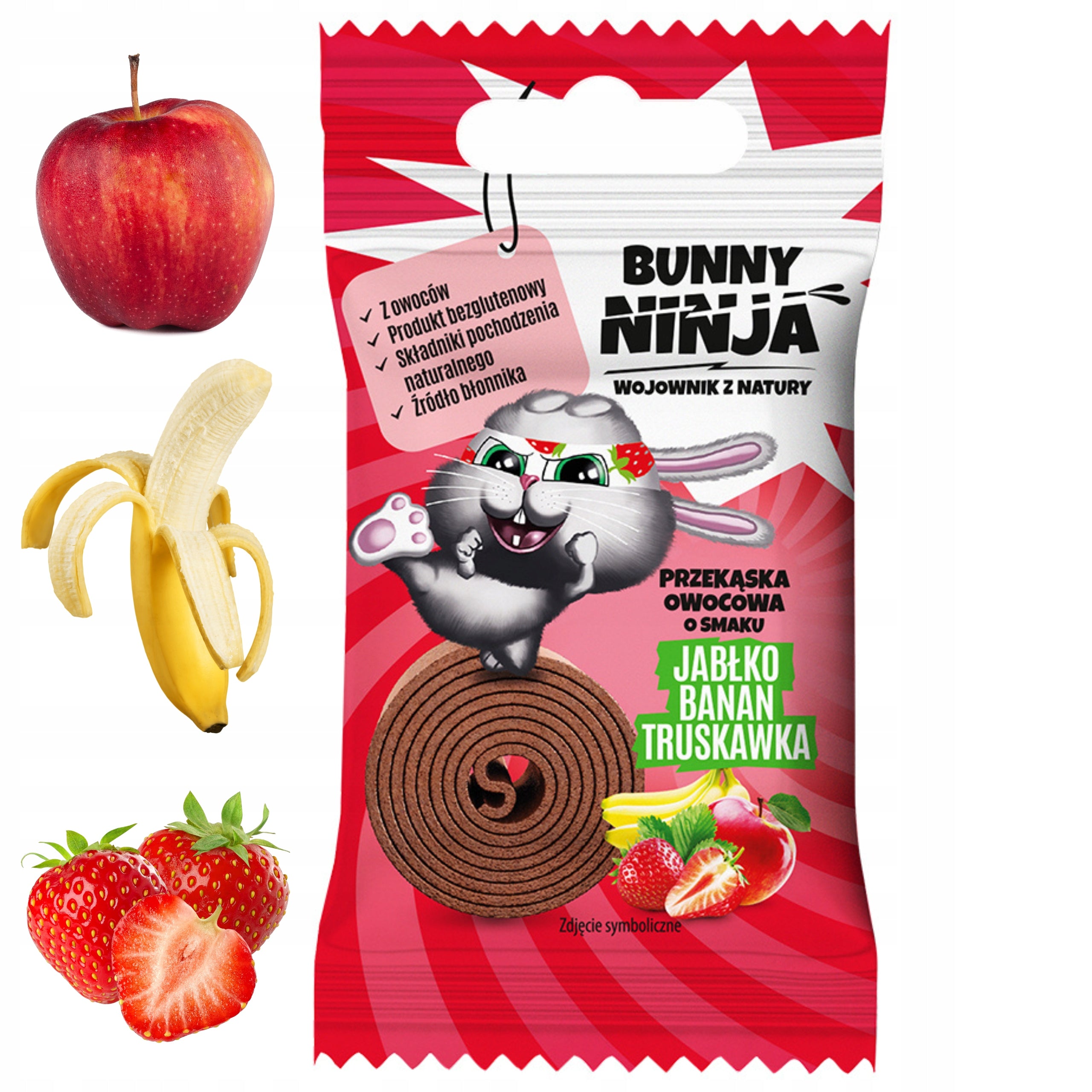 Set of fruit snack for children BUNNY 15g. MIX OF FLAVORS 6x EAN (GTIN) 5902444124517