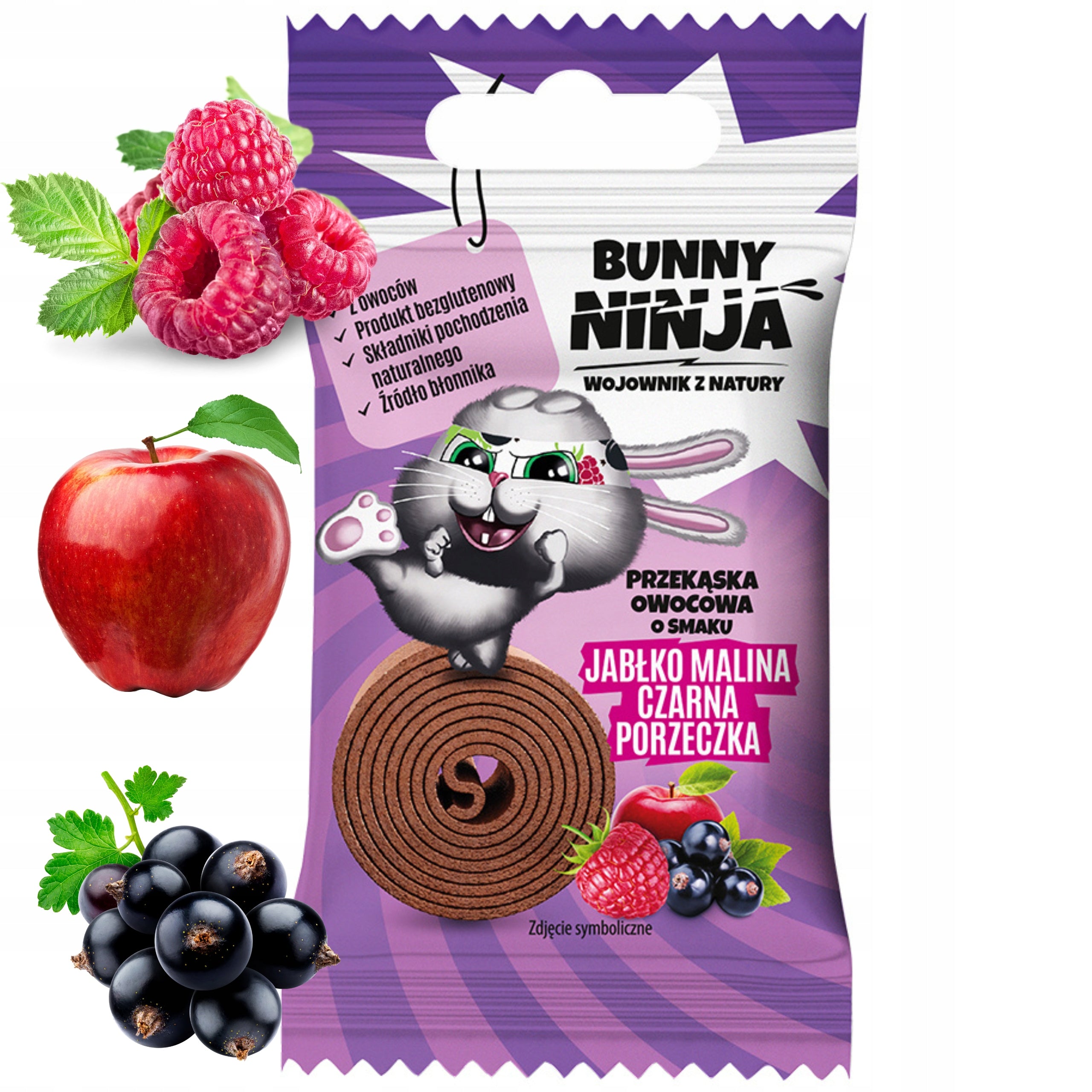 Set of fruit snack for children BUNNY 15g. MIX OF FLAVORS 6x Manufacturer code 5902444124517