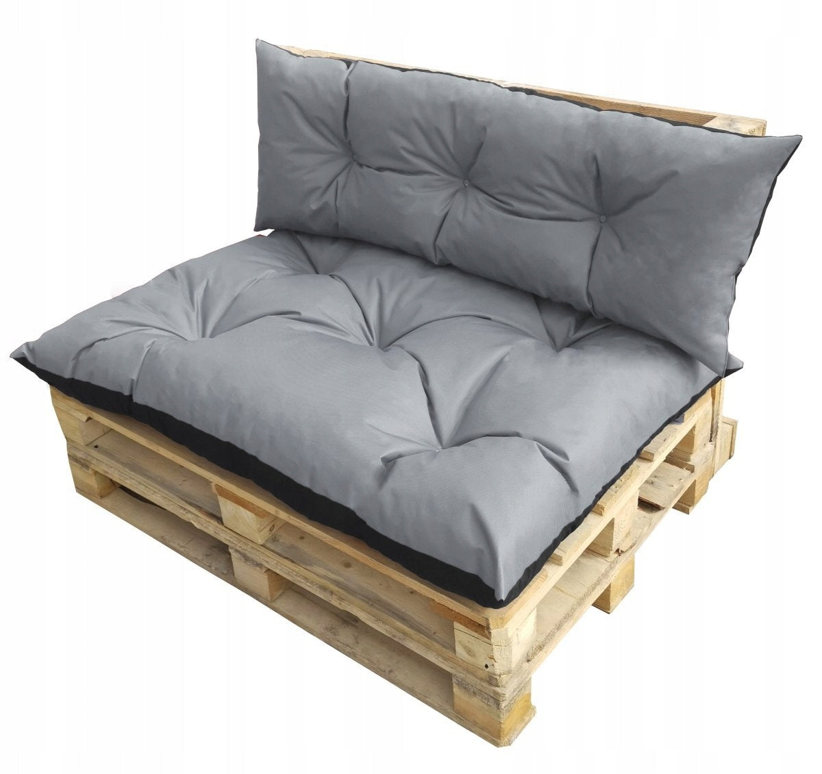 Set of garden cushions for pallets 120x80 + 120x40 wz. Light Grey