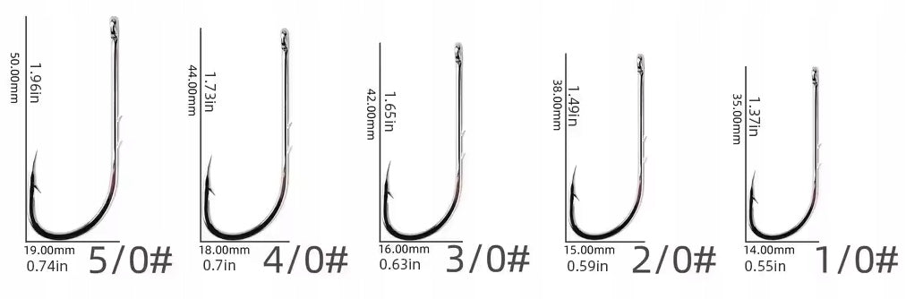 Set of hooks BAITHOLDER eel hooks mix sizes 50 pieces box Manufacturer code GF-BAITHOLDER-1