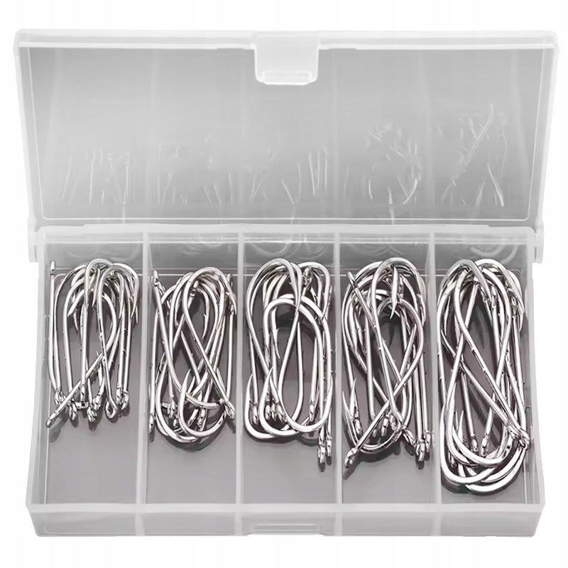 Set of hooks BAITHOLDER eel hooks mix sizes 50 pieces box